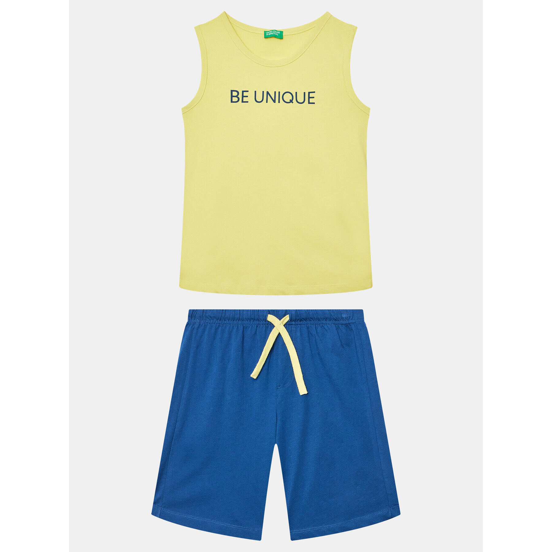 United Colors Of Benetton Póló és rövidnadrág 3096CK005 Sárga Regular Fit - Pepit.hu