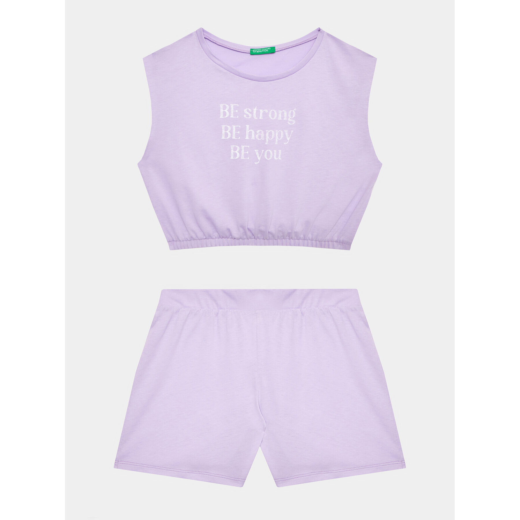 United Colors Of Benetton Póló és rövidnadrág 3096CK007 Lila Regular Fit - Pepit.hu