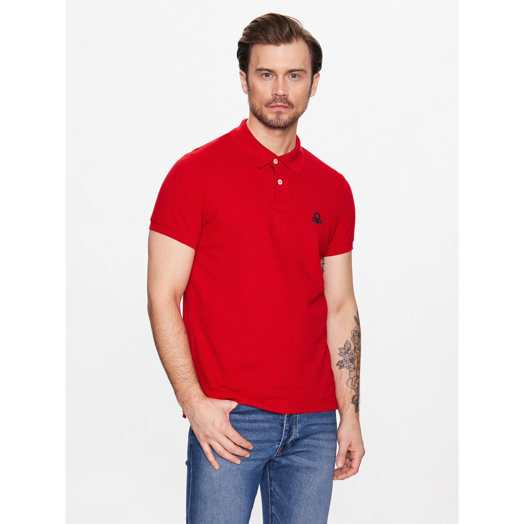 United Colors Of Benetton Pólóing 3089J3178 Piros Regular Fit - Pepit.hu