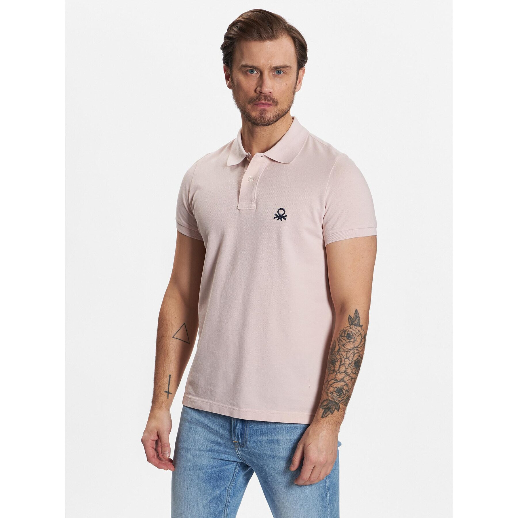 United Colors Of Benetton Pólóing 3089J3178 Rózsaszín Slim Fit - Pepit.hu