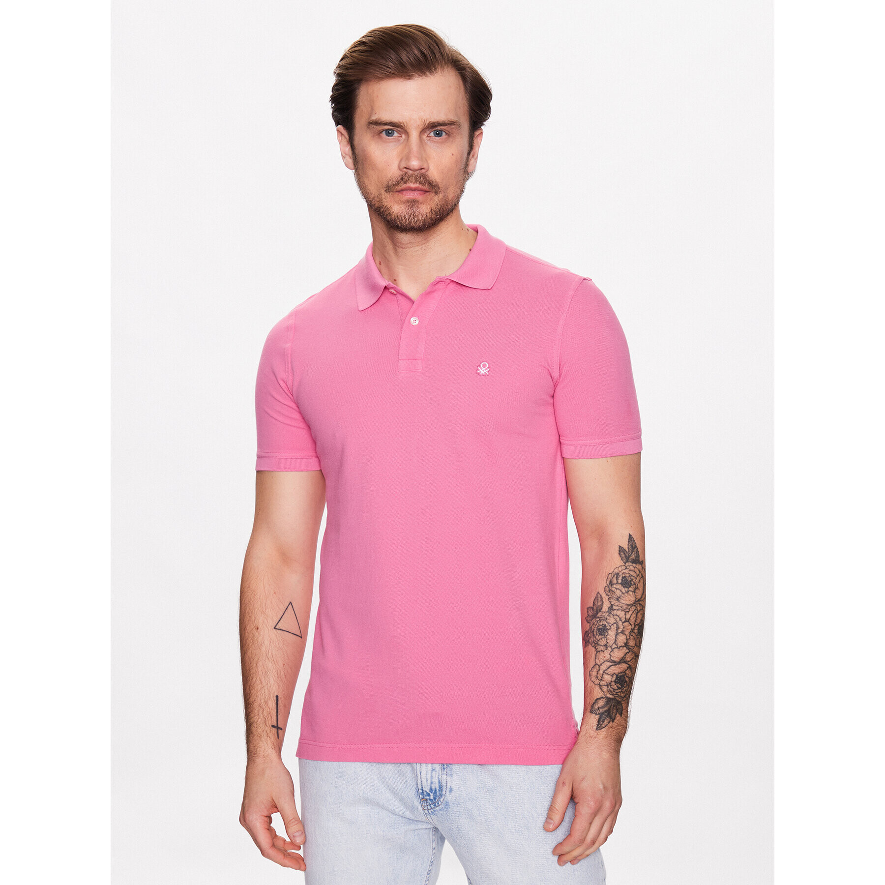 United Colors Of Benetton Pólóing 3089J3179 Rózsaszín Regular Fit - Pepit.hu