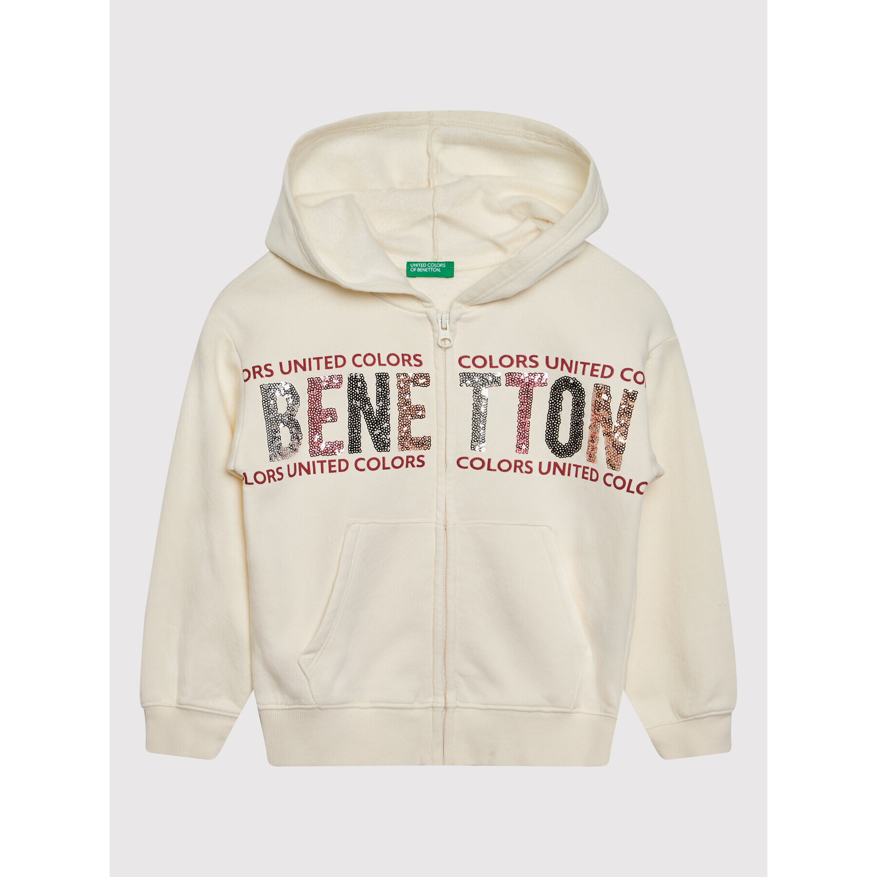 United Colors Of Benetton Pulóver 39M2C5996 Bézs Regular Fit - Pepit.hu