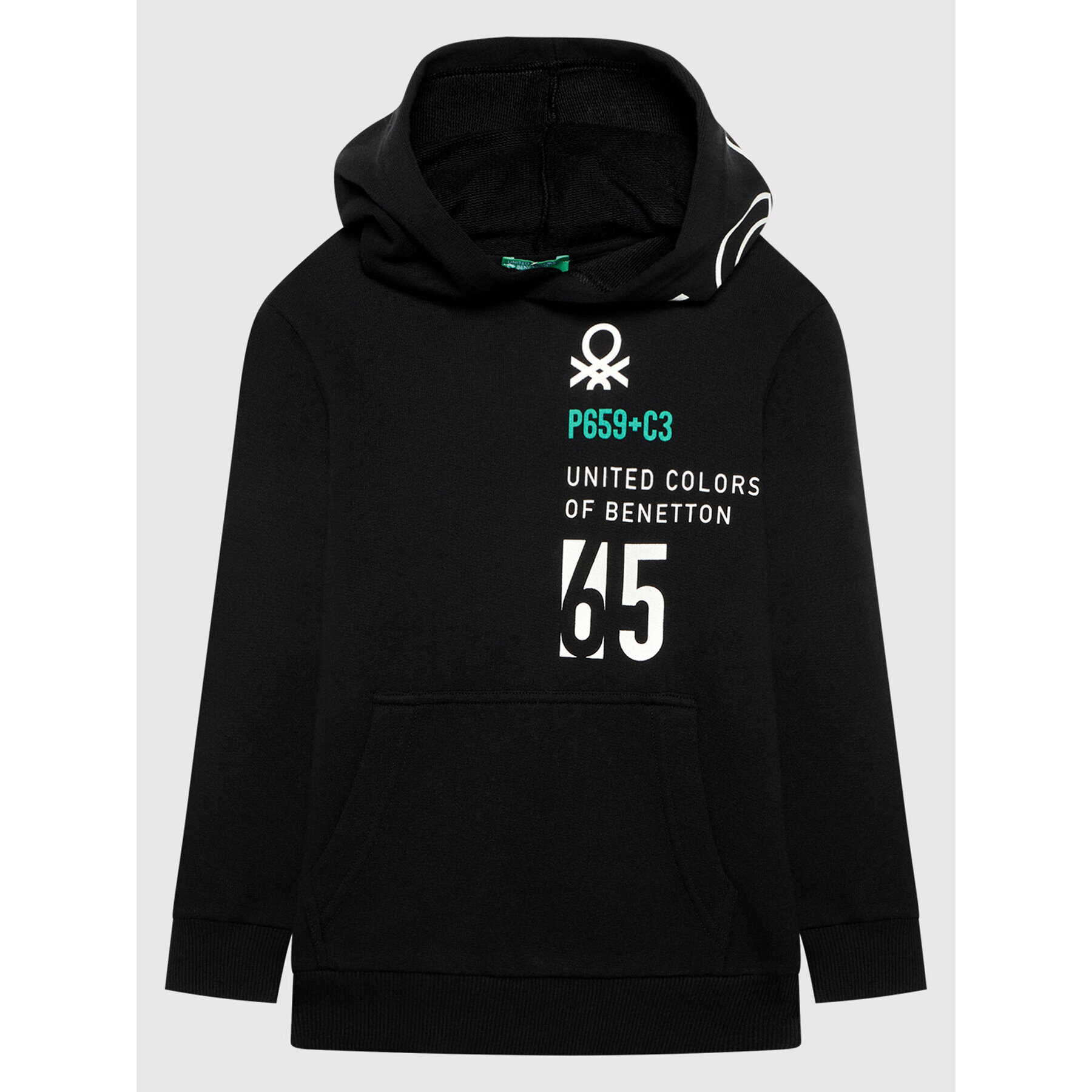 United Colors Of Benetton Pulóver 3J68C2285 Fekete Regular Fit - Pepit.hu