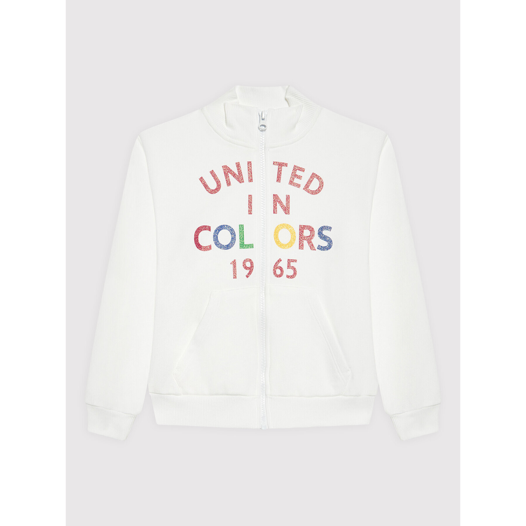 United Colors Of Benetton Pulóver 3J68C5933 Fehér Regular Fit - Pepit.hu