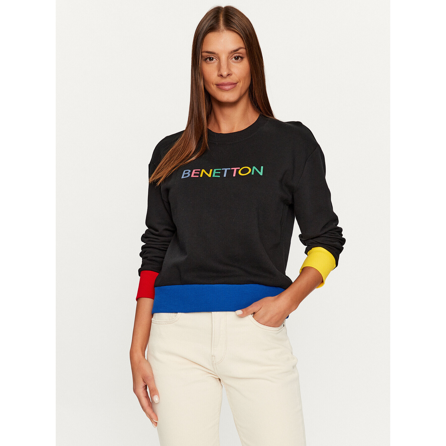 United Colors Of Benetton Pulóver 3J68D104C Színes Comfort Fit - Pepit.hu