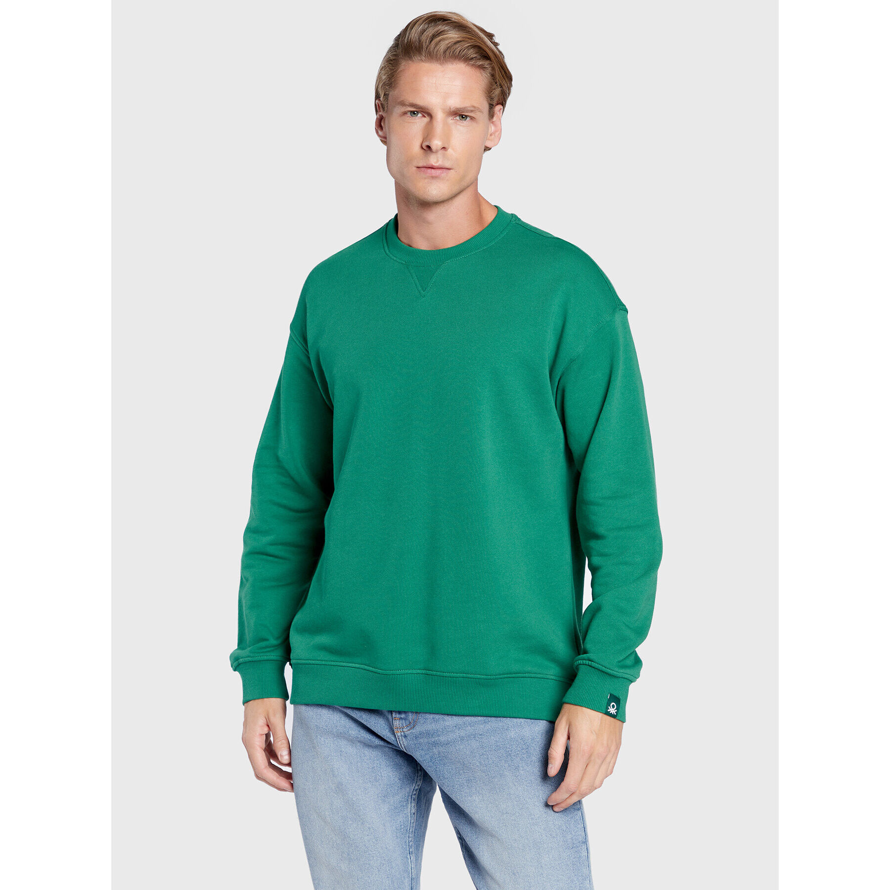 United Colors Of Benetton Pulóver 3J68U1009 Zöld Regular Fit - Pepit.hu