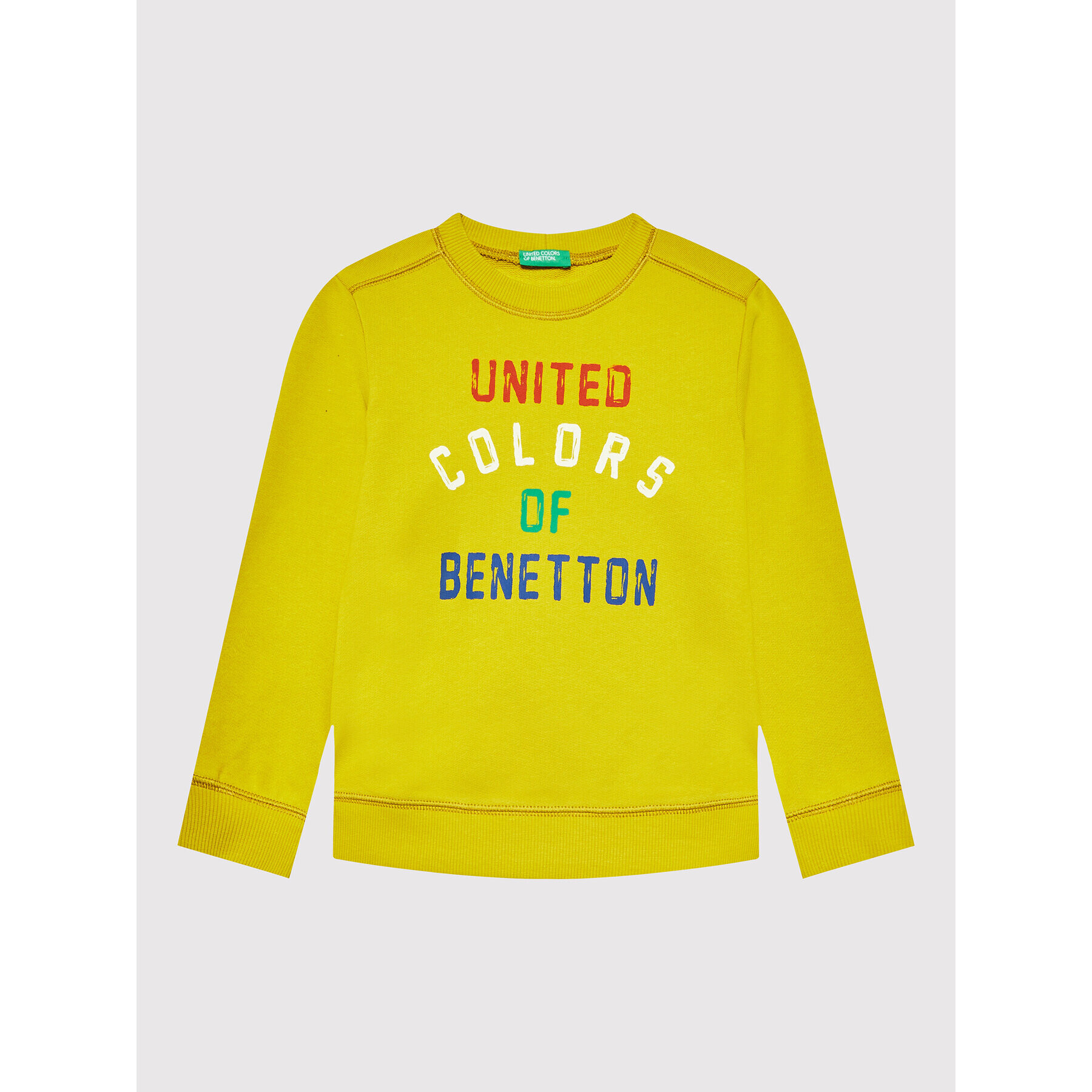 United Colors Of Benetton Pulóver 3J70G104B Sárga Regular Fit - Pepit.hu