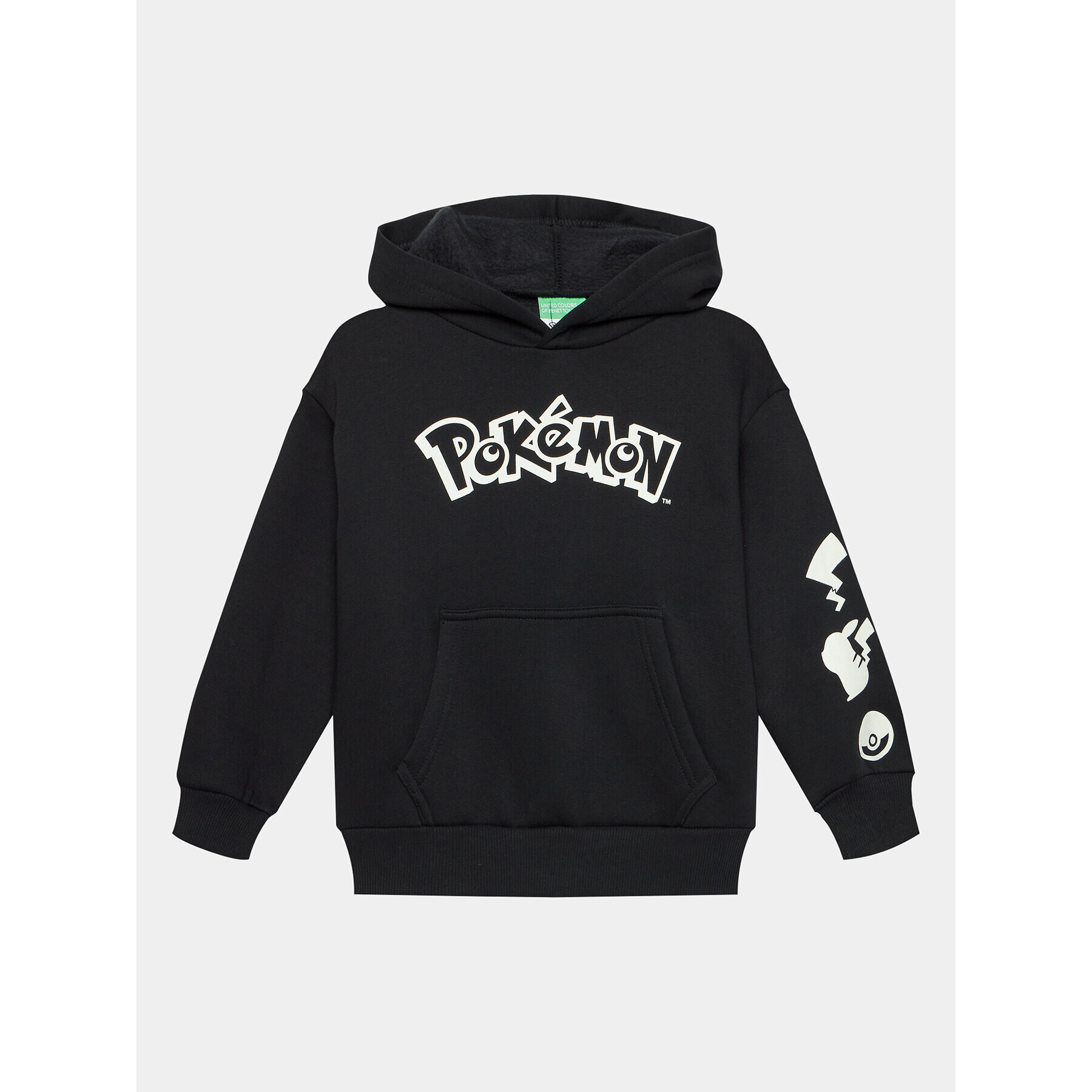 United Colors Of Benetton Pulóver POKEMON 3J73C203G Fekete Regular Fit - Pepit.hu