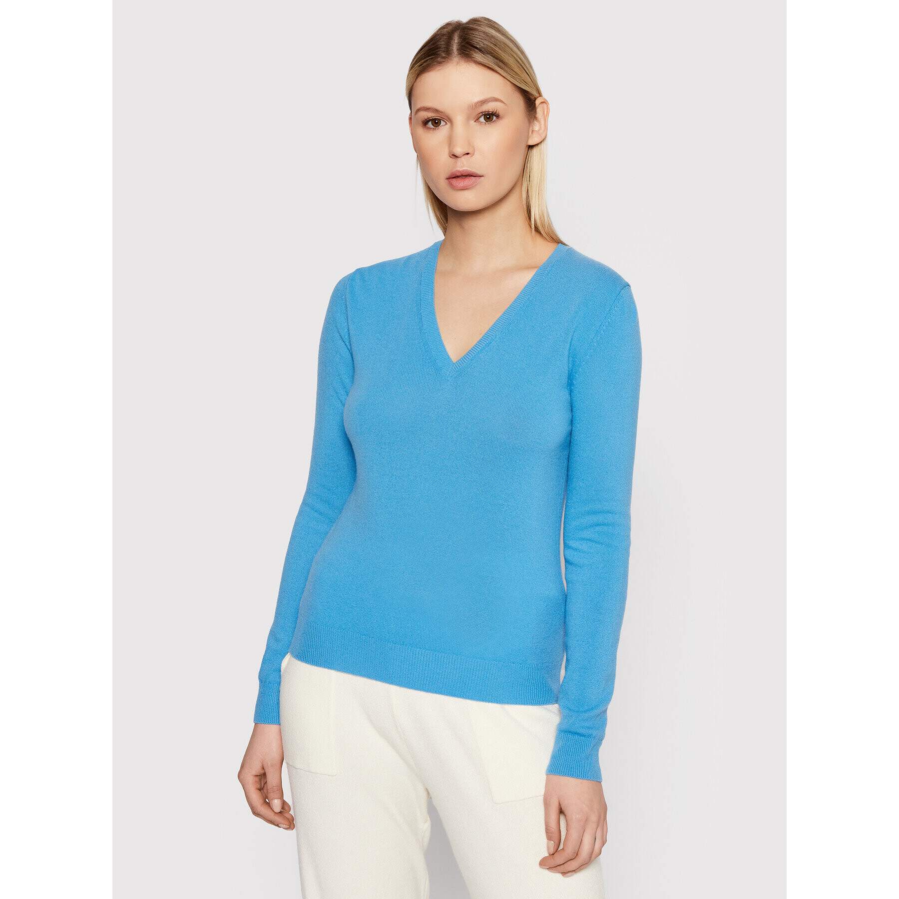 United Colors Of Benetton Sweater 1002D4488 Kék Regular Fit - Pepit.hu