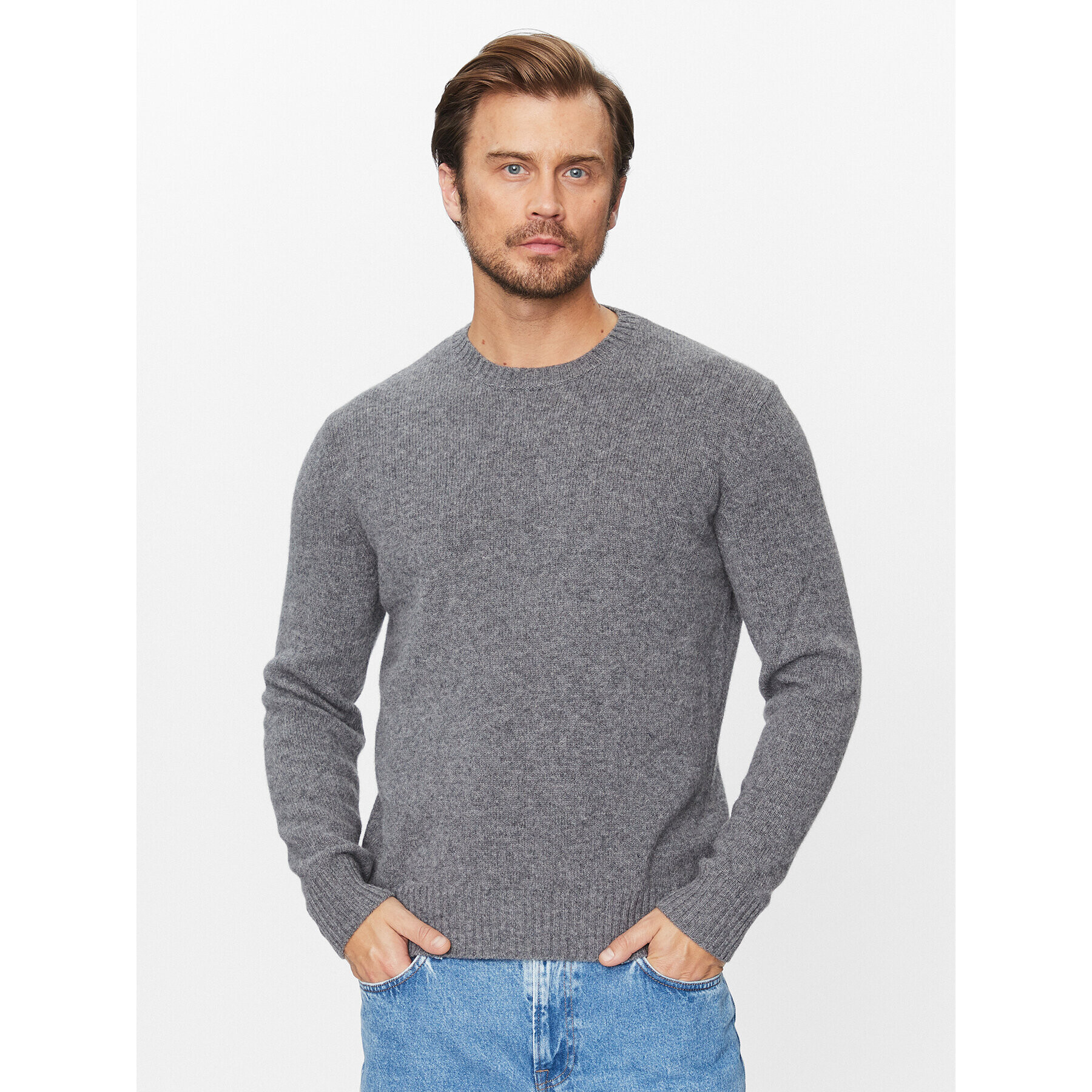 United Colors Of Benetton Sweater 103MK1N24 Szürke Regular Fit - Pepit.hu