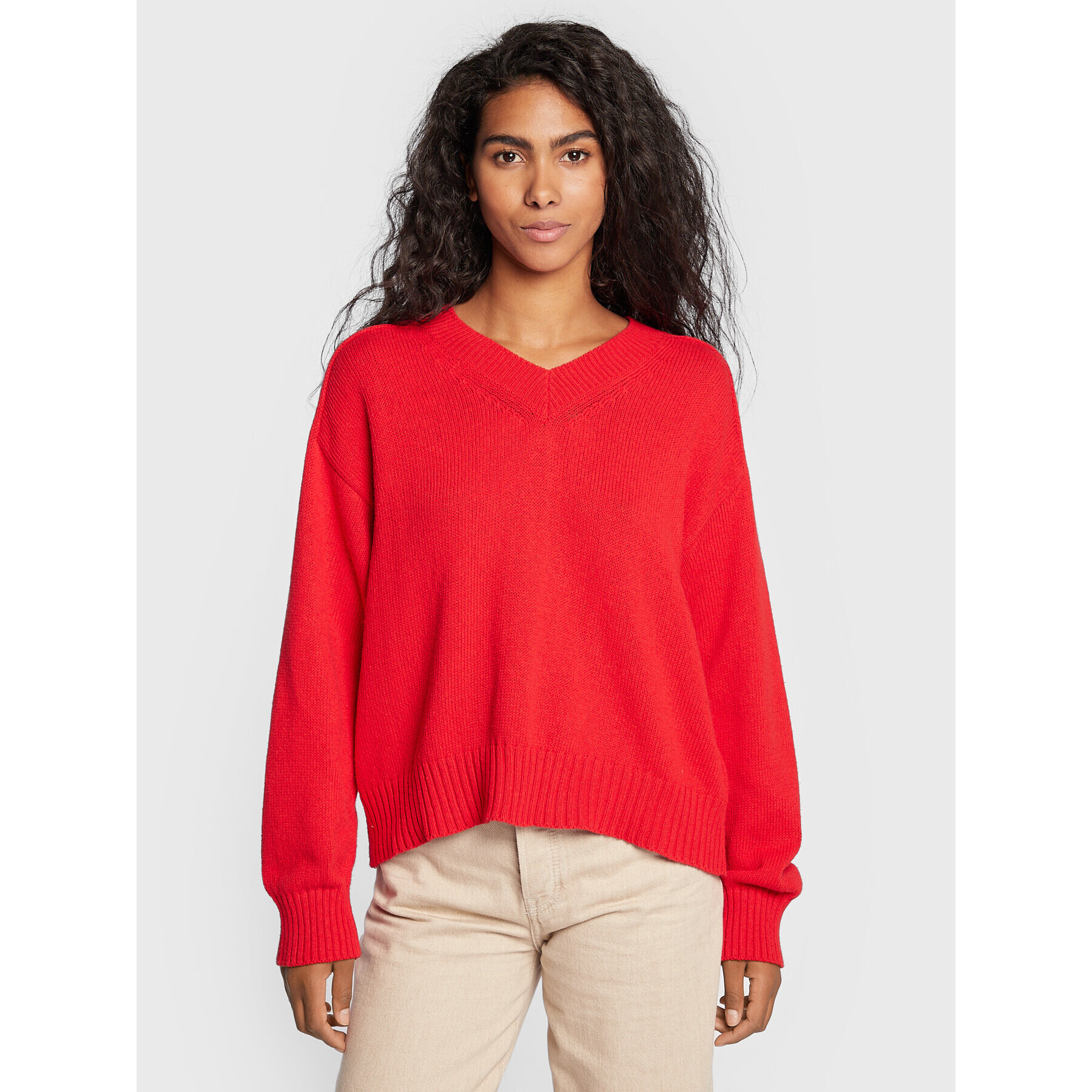 United Colors Of Benetton Sweater 1040D400B Piros Regular Fit - Pepit.hu