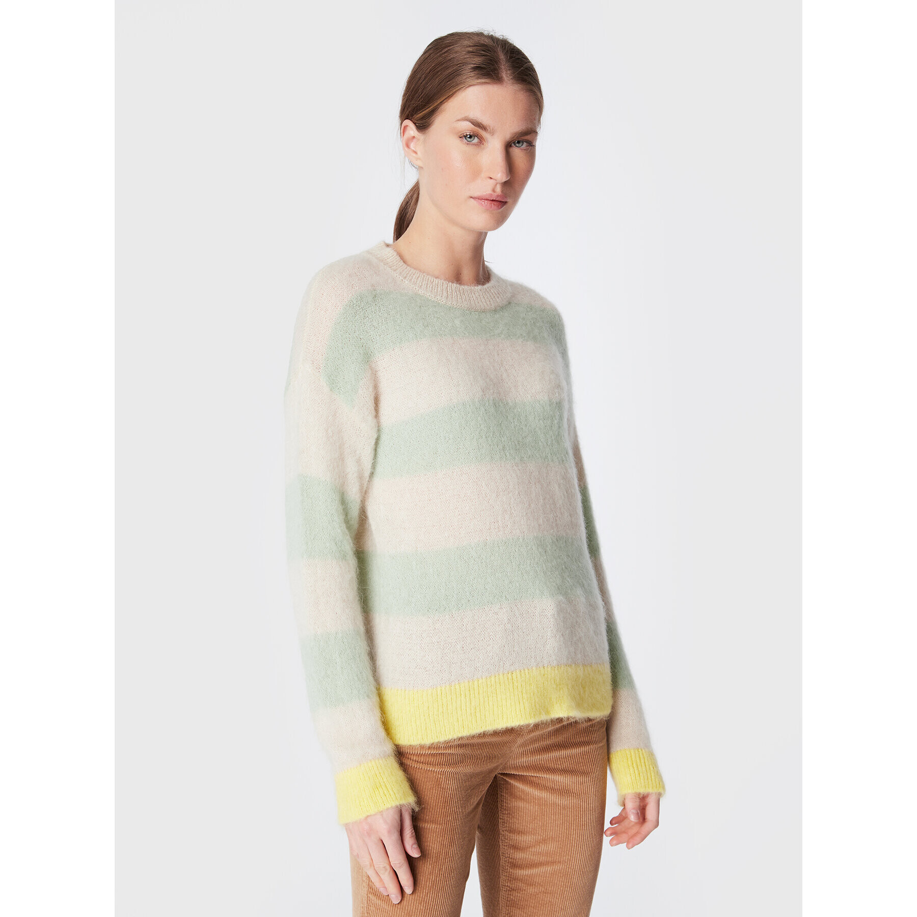 United Colors Of Benetton Sweater 1042E102Z Zöld Regular Fit - Pepit.hu