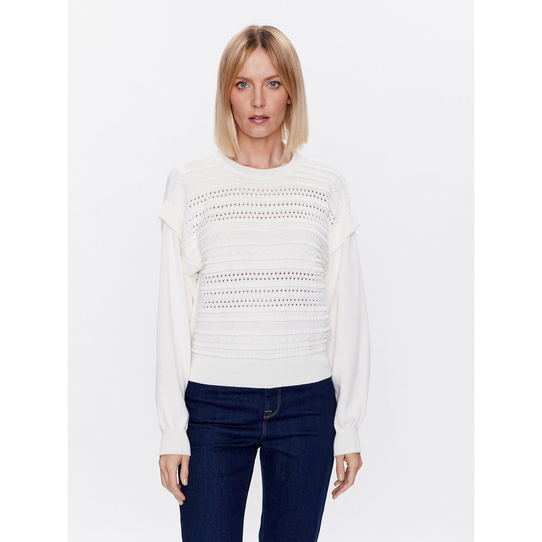 United Colors Of Benetton Sweater 105FD105M Fehér Regular Fit - Pepit.hu