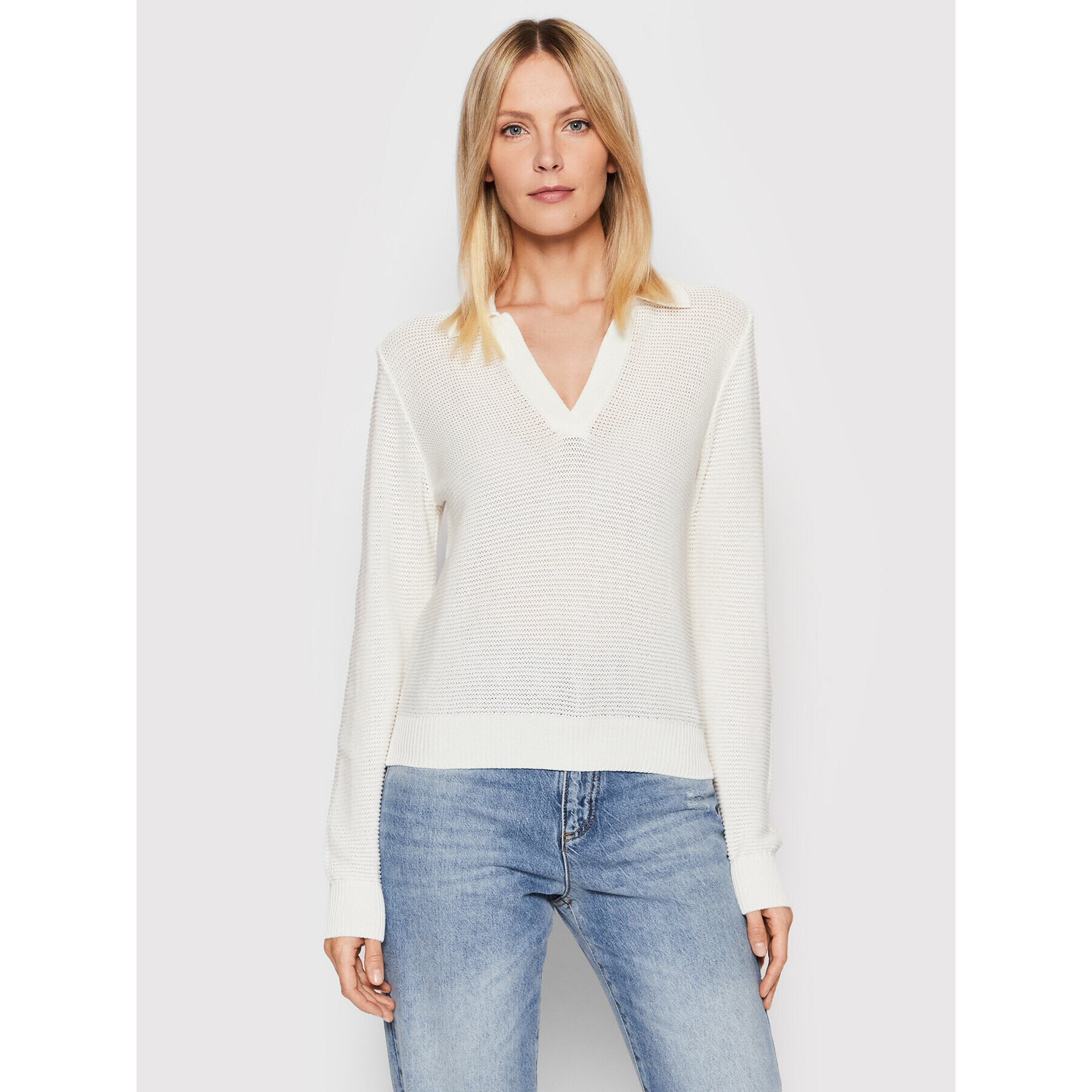 United Colors Of Benetton Sweater 105FD3001 Bézs Relaxed Fit - Pepit.hu