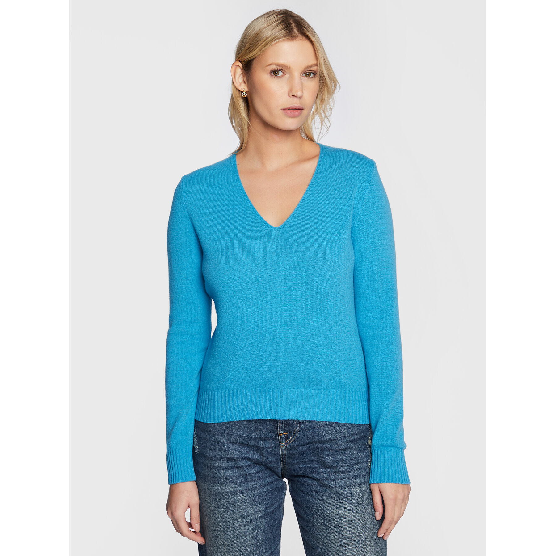 United Colors Of Benetton Sweater 1067D400E Kék Regular Fit - Pepit.hu