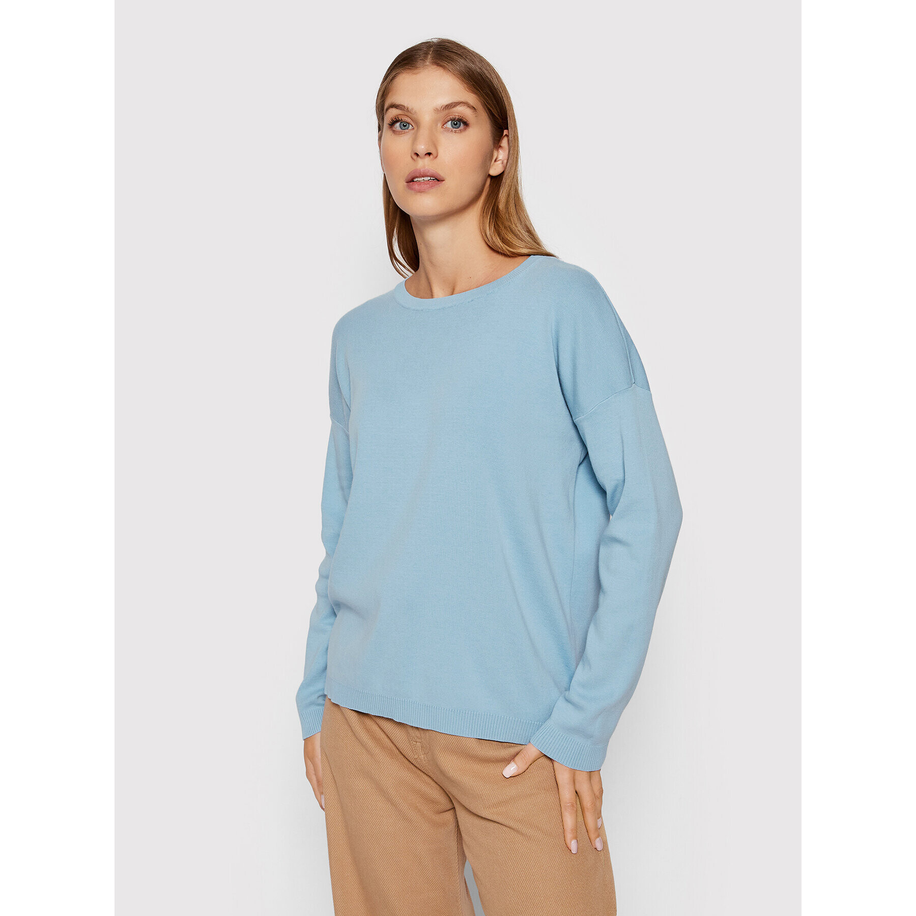 United Colors Of Benetton Sweater 1091D100E Kék Regular Fit - Pepit.hu