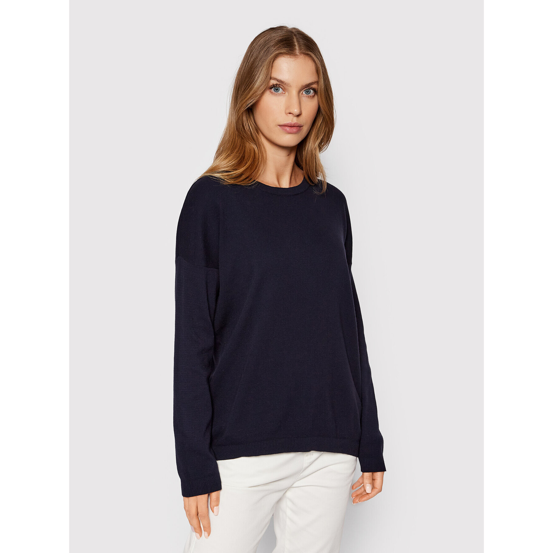 United Colors Of Benetton Sweater 1091D100E Sötétkék Regular Fit - Pepit.hu