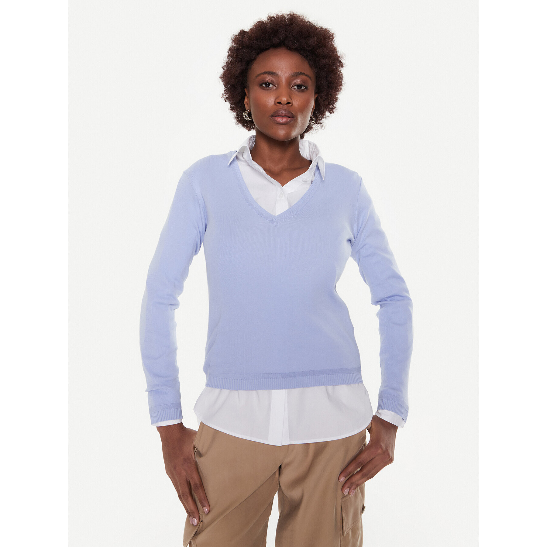 United Colors Of Benetton Sweater 1091D4625 Kék Regular Fit - Pepit.hu