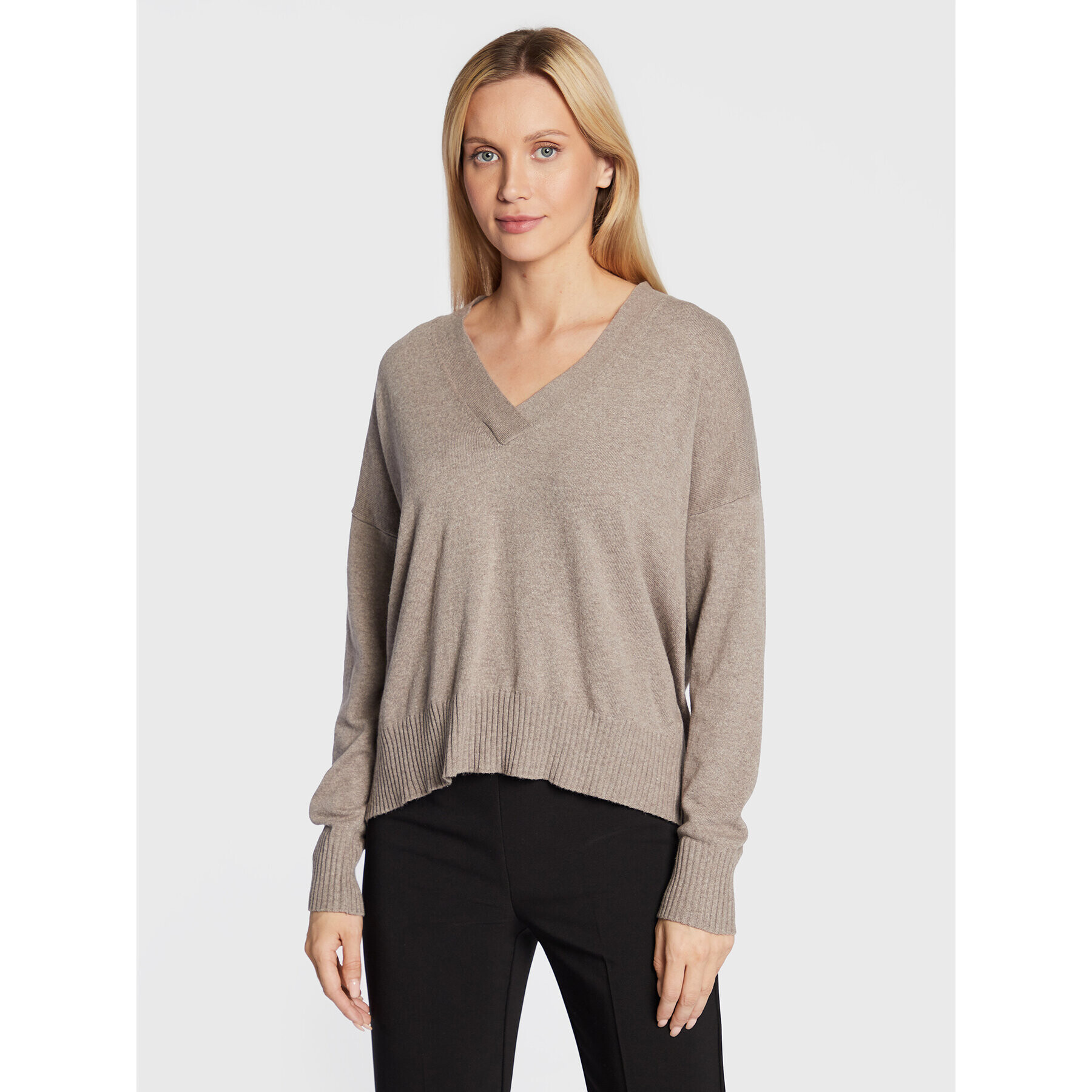 United Colors Of Benetton Sweater 109V34001 Bézs Relaxed Fit - Pepit.hu