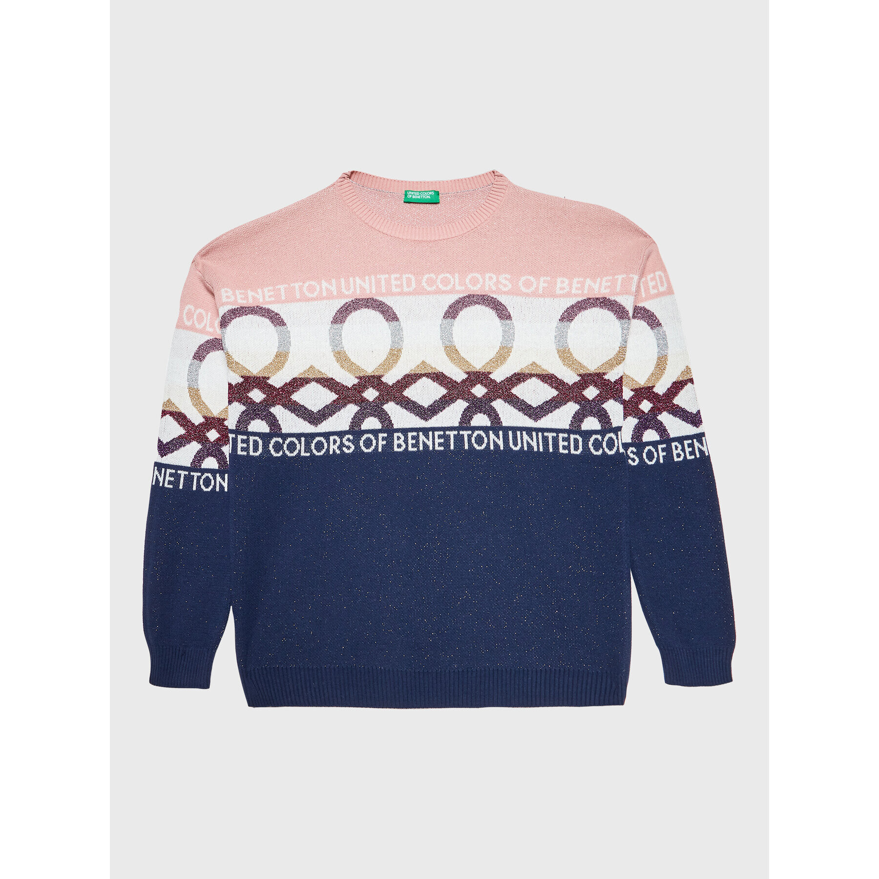 United Colors Of Benetton Sweater 1194Q101X Sötétkék Regular Fit - Pepit.hu