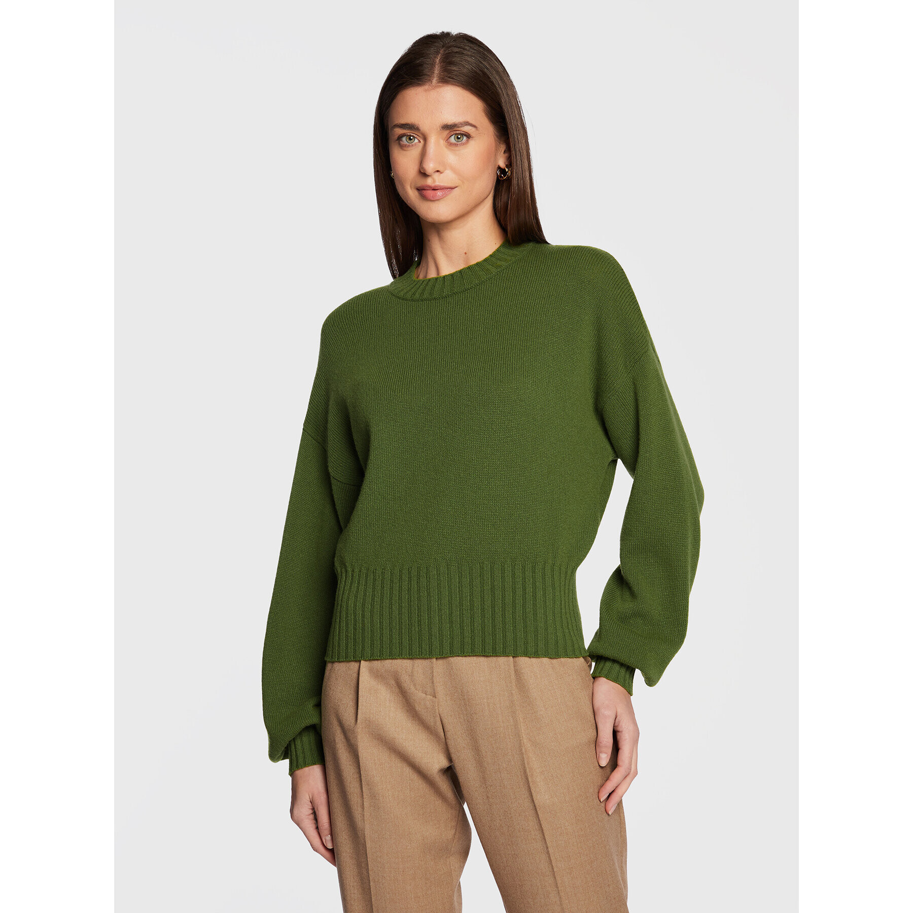 United Colors Of Benetton Sweater 1244D103H Zöld Regular Fit - Pepit.hu