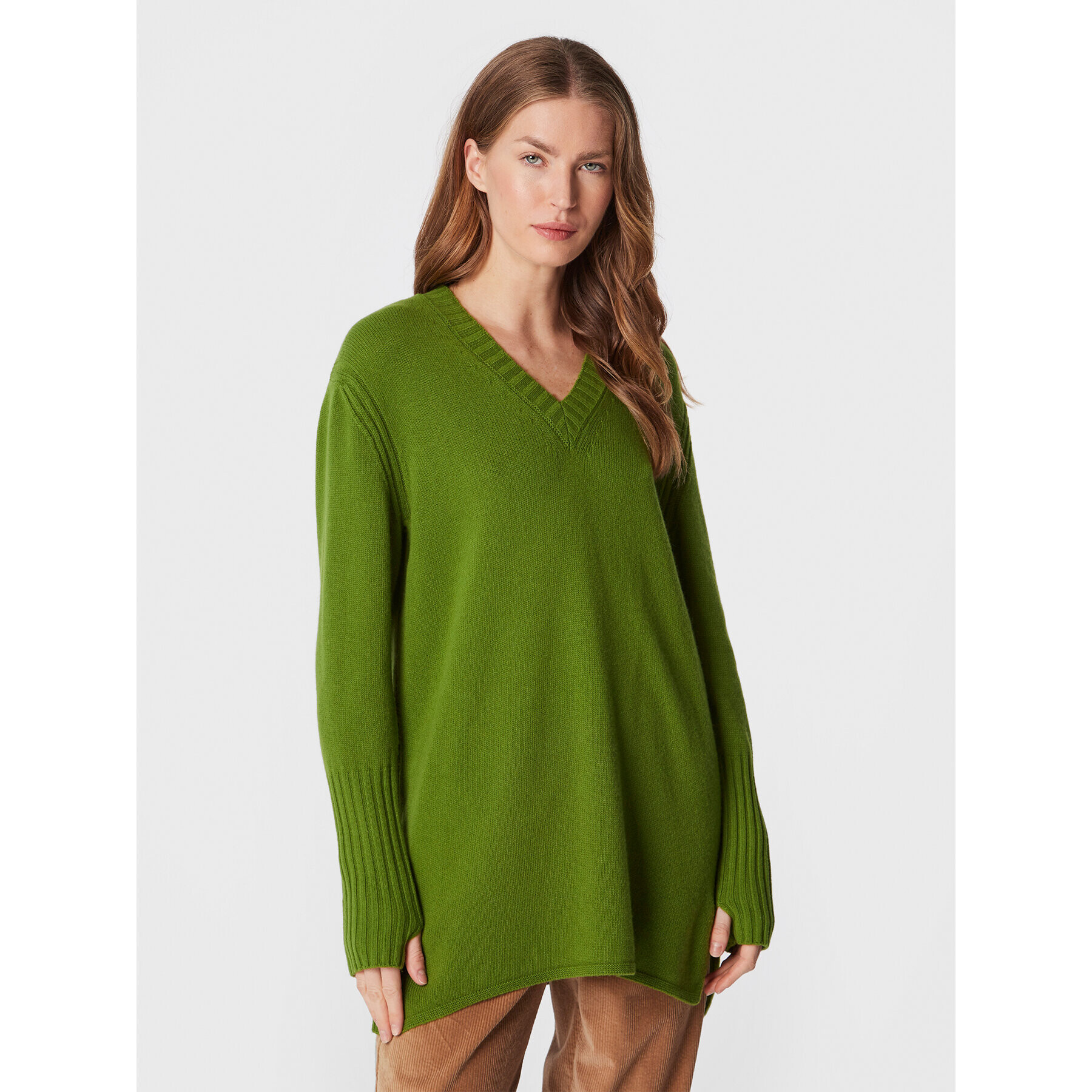 United Colors Of Benetton Sweater 1244D400M Zöld Loose Fit - Pepit.hu