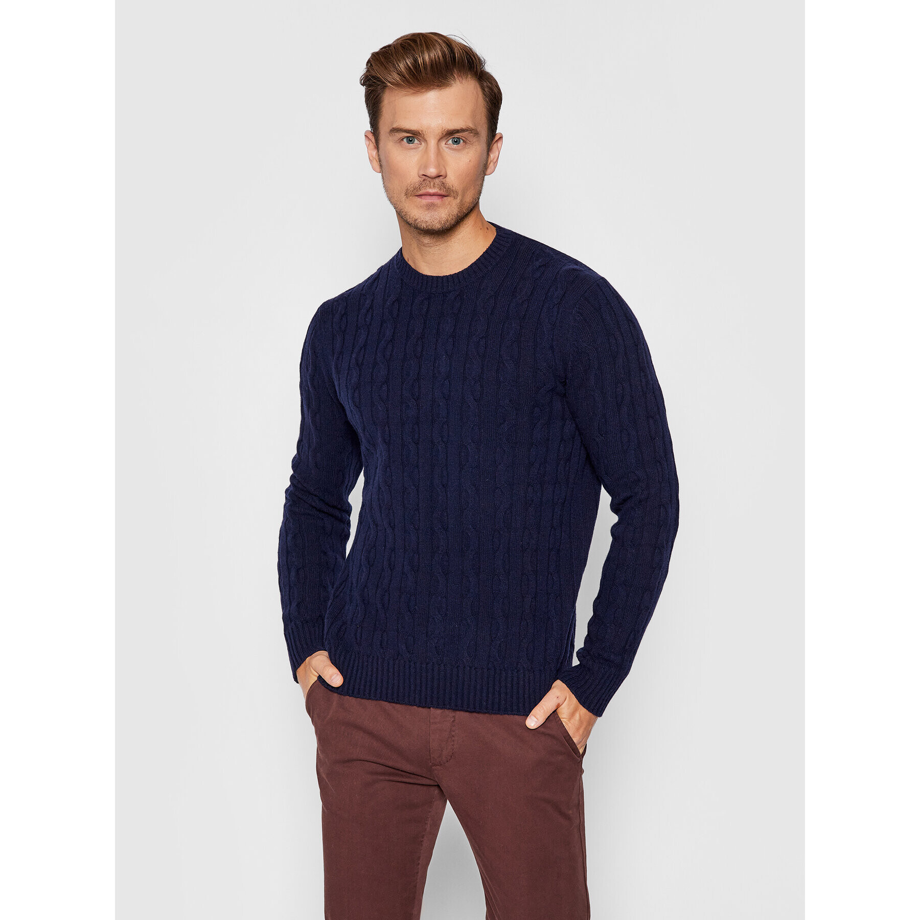 United Colors Of Benetton Sweater 1244U1J92 Sötétkék Regular Fit - Pepit.hu