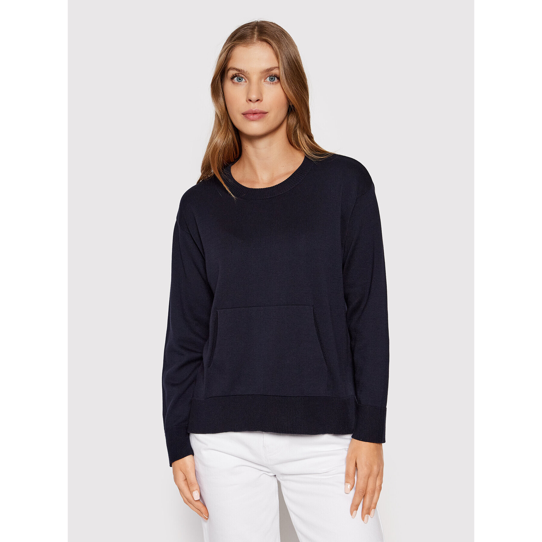 United Colors Of Benetton Sweater 1294D100L Sötétkék Regular Fit - Pepit.hu