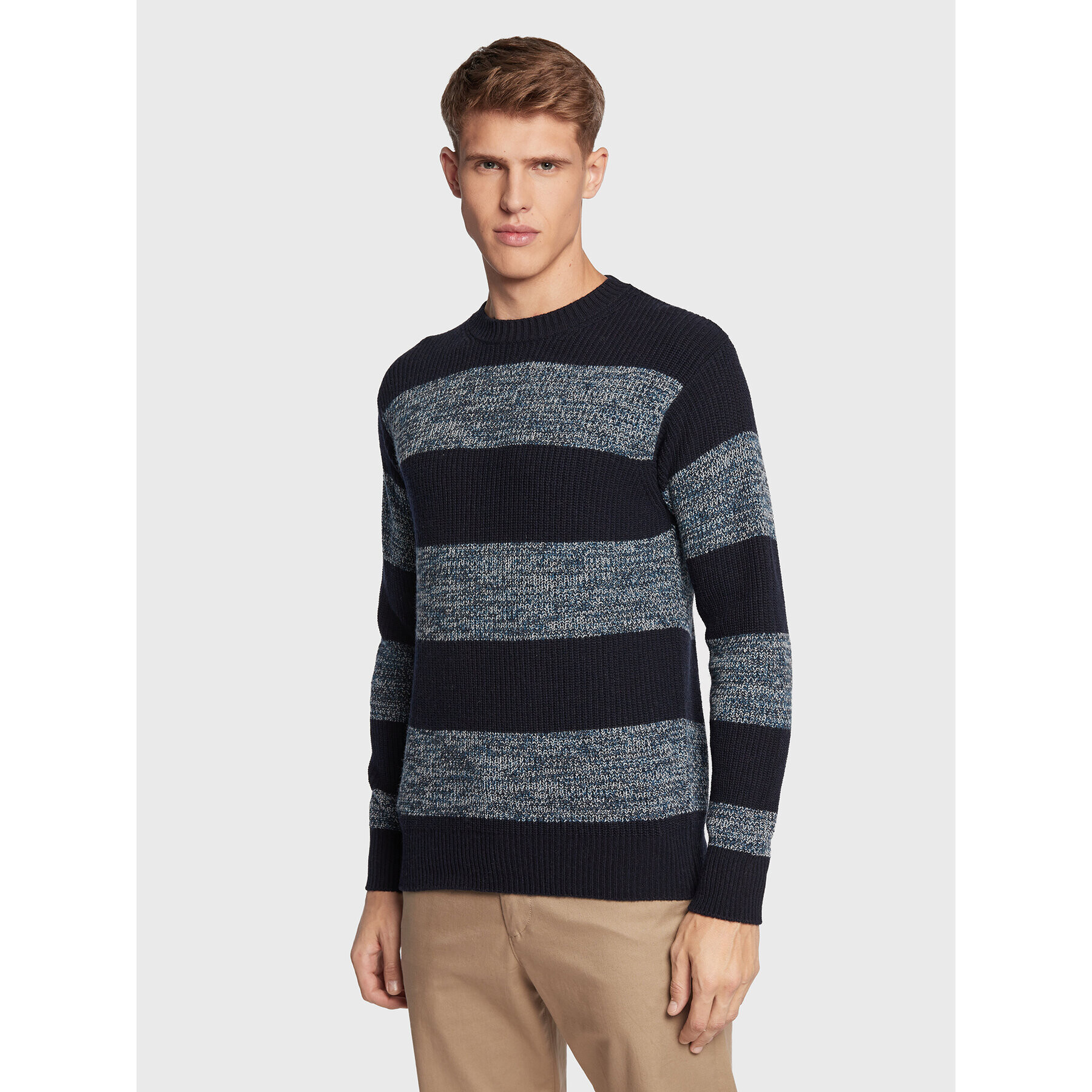 United Colors Of Benetton Sweater 1335K101U Sötétkék Regular Fit - Pepit.hu