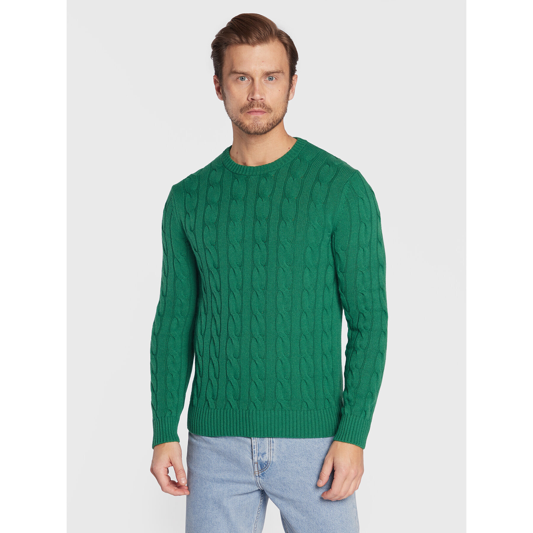 United Colors Of Benetton Sweater 1335U101S Zöld Regular Fit - Pepit.hu