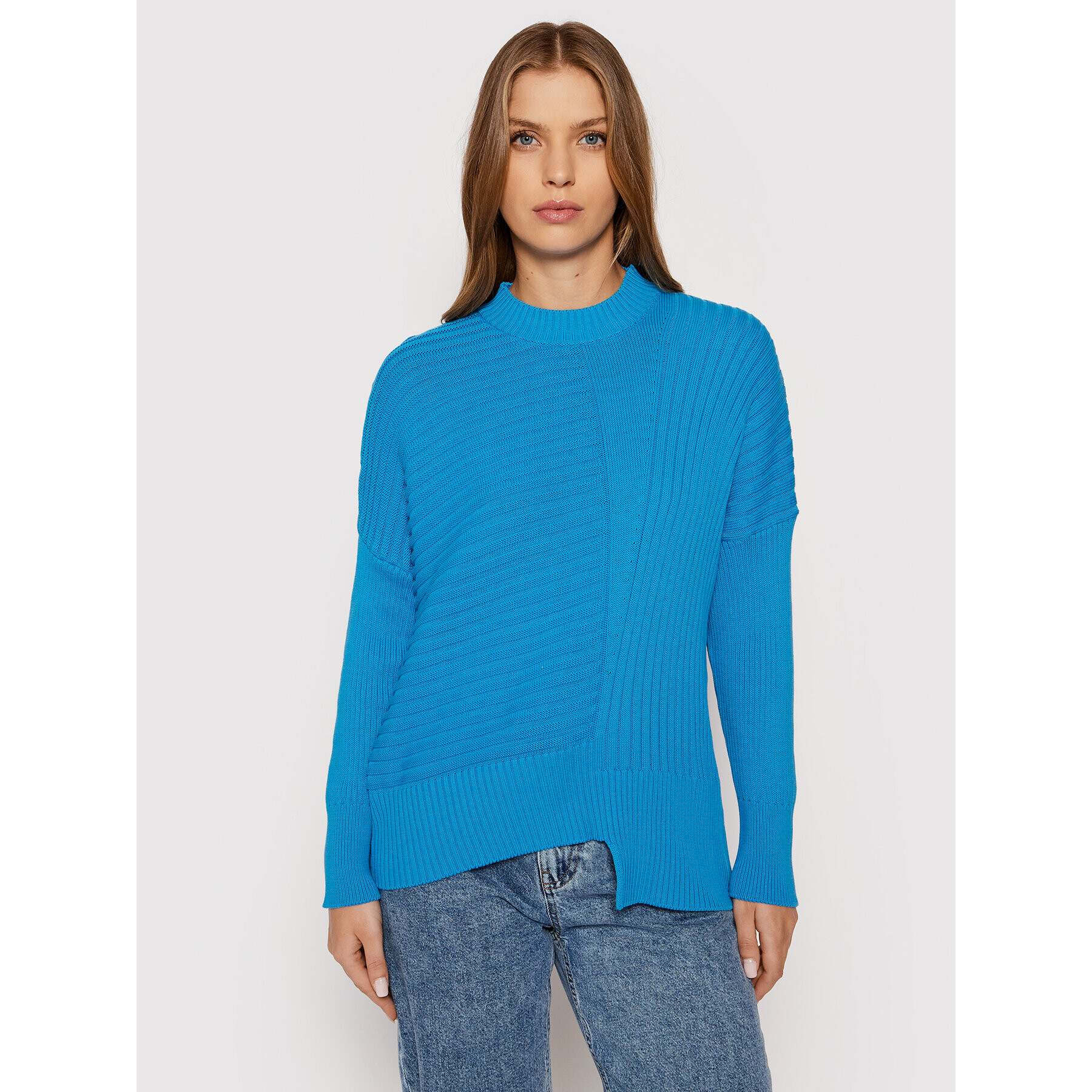 United Colors Of Benetton Sweater 1398D100D Kék Relaxed Fit - Pepit.hu