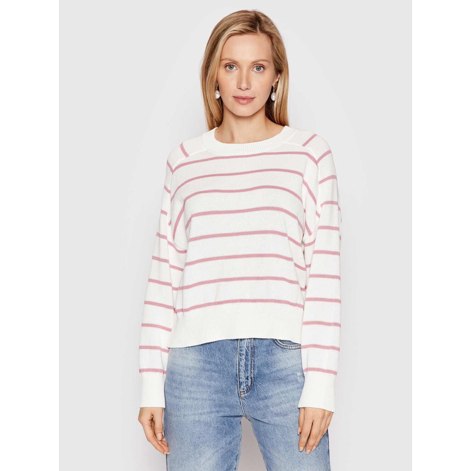 United Colors Of Benetton Sweater 1494E100G Fehér Relaxed Fit - Pepit.hu