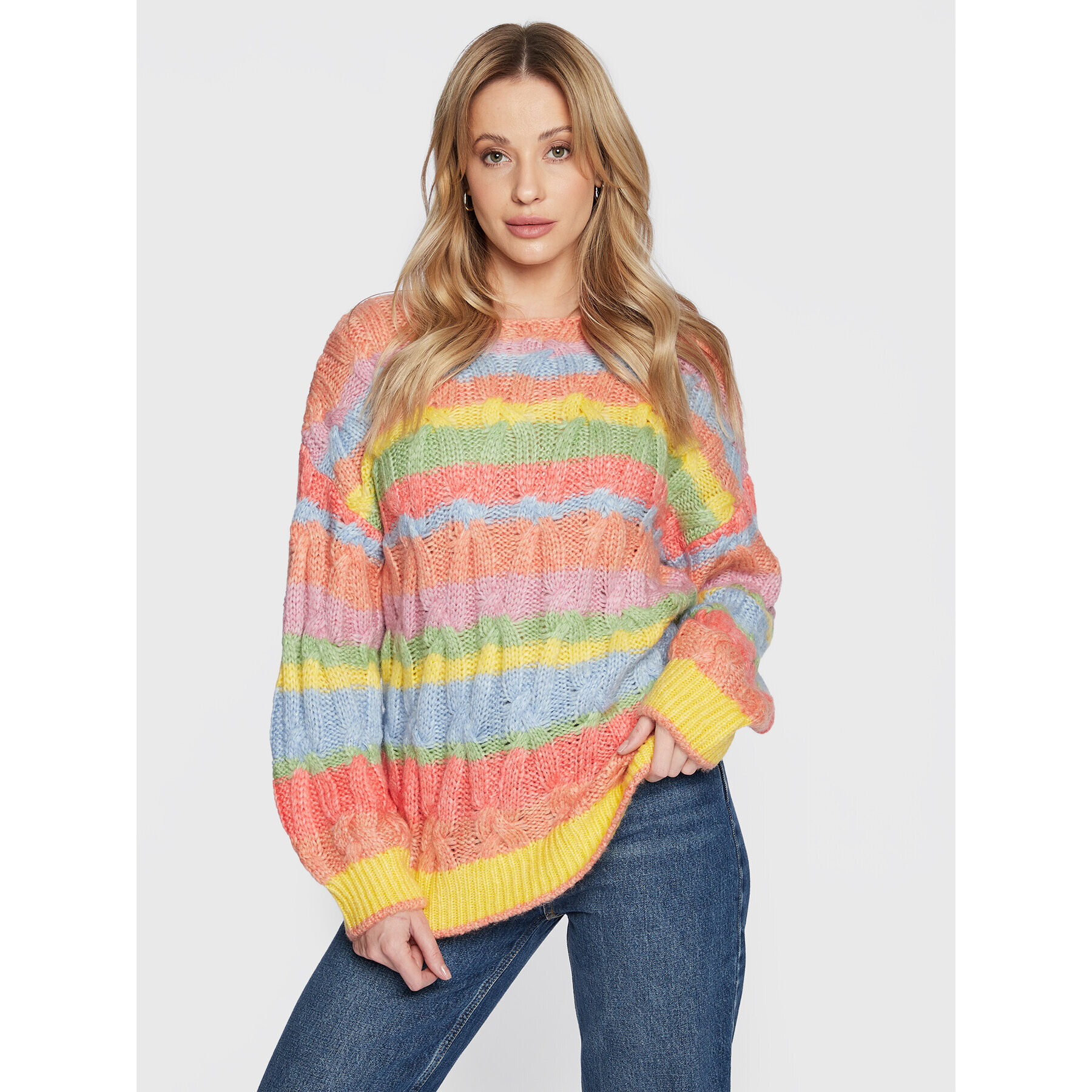 United Colors Of Benetton Sweater 18BTE103M Színes Regular Fit - Pepit.hu