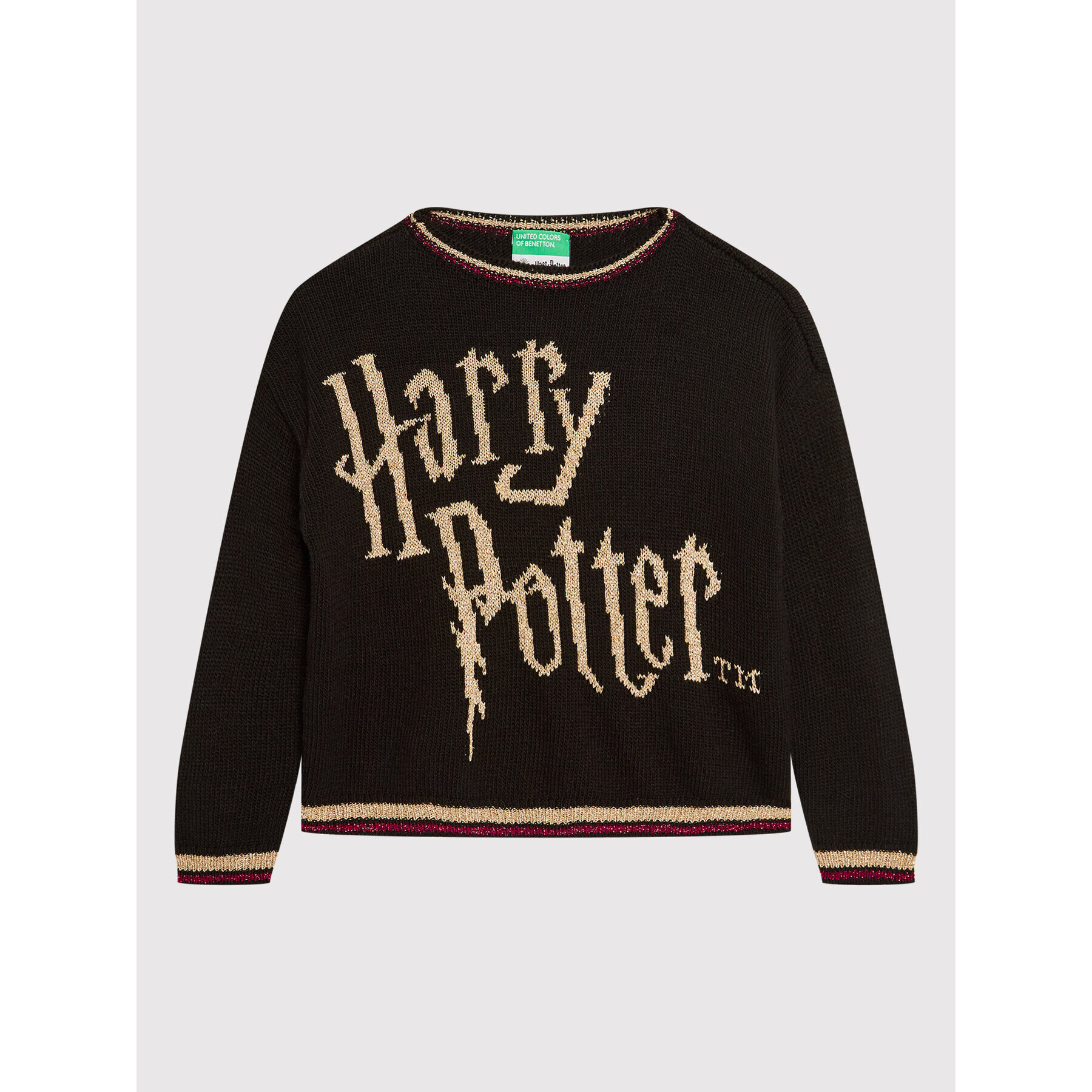 United Colors Of Benetton Sweater HARRY POTTER 1176Q100G Fekete Regular Fit - Pepit.hu