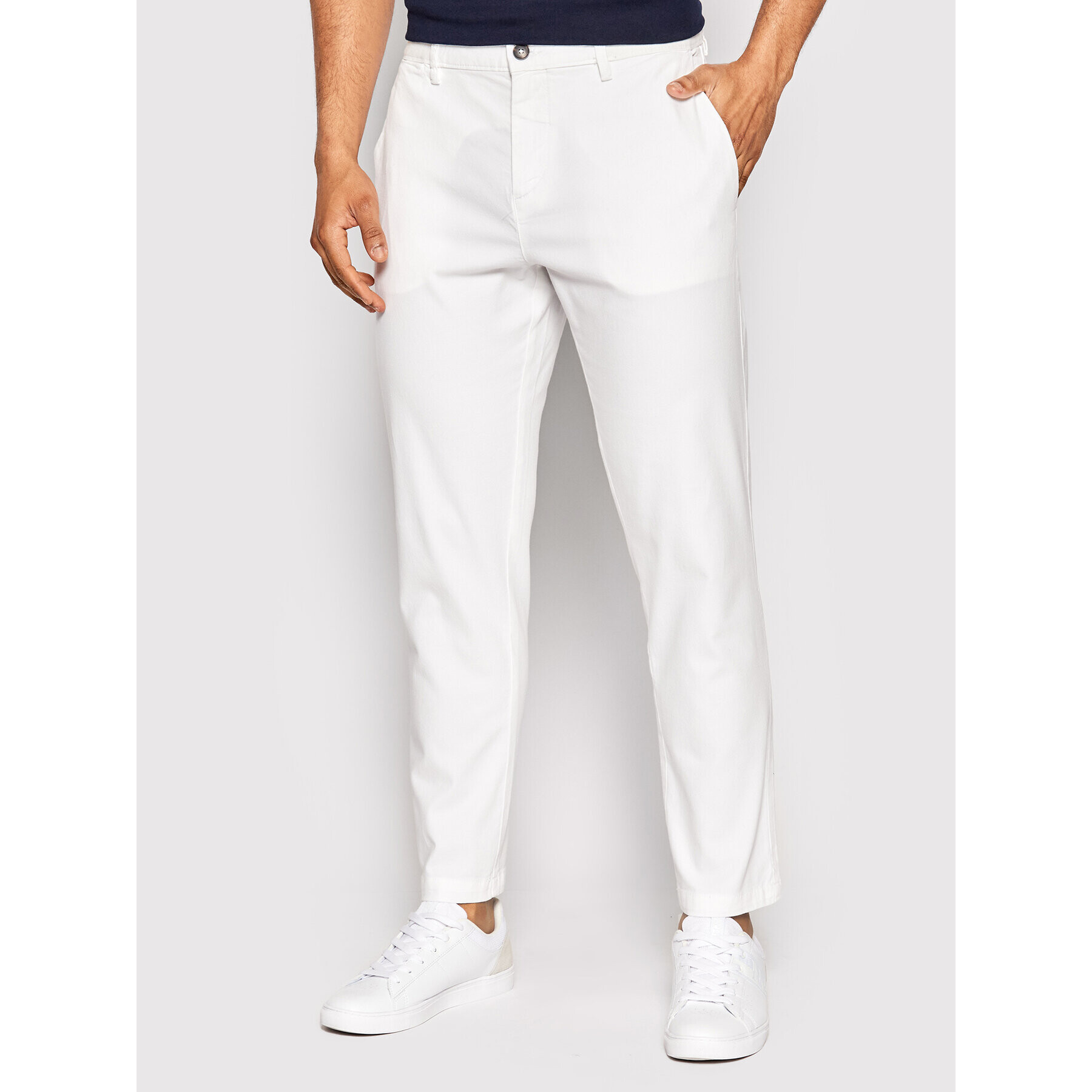 United Colors Of Benetton Szövet nadrág 42HM55J38 Fehér Slim Fit - Pepit.hu