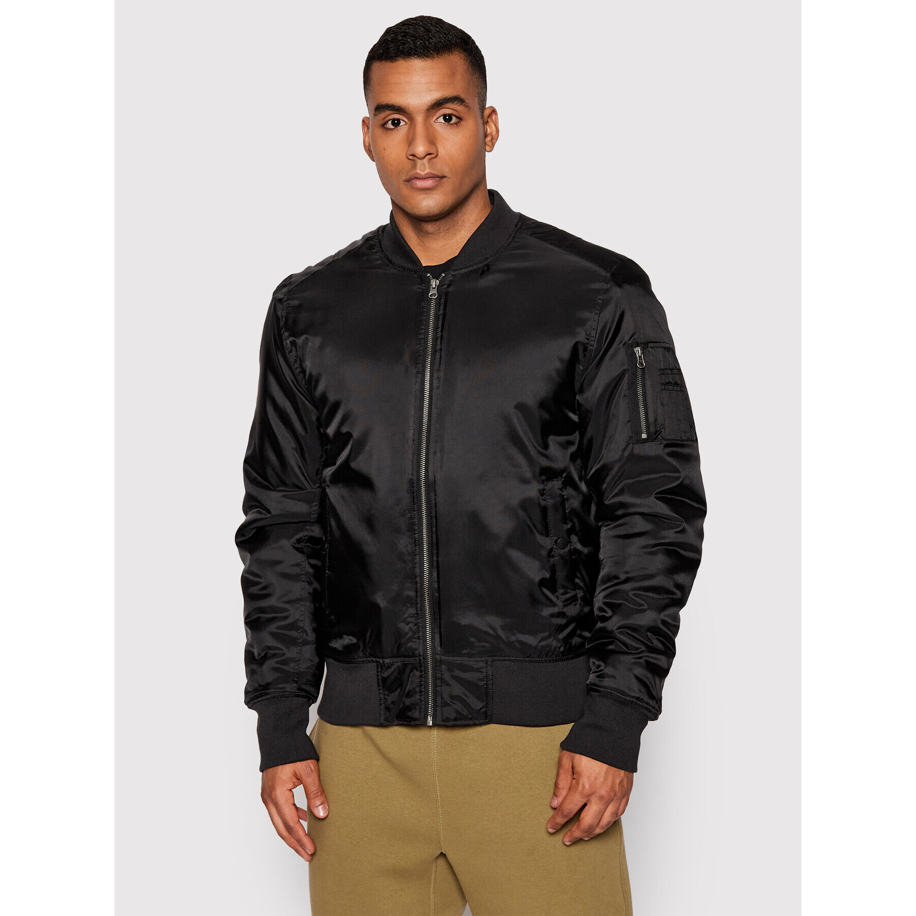 Urban Classics Bomber dzseki Basic TB861 Fekete Regular Fit - Pepit.hu