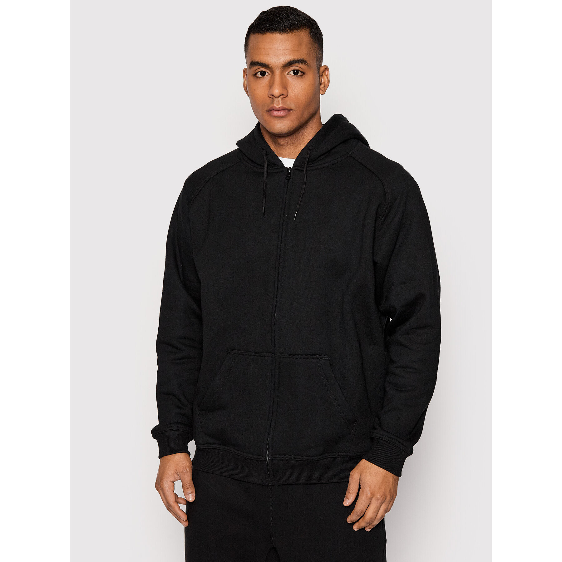 Urban Classics Pulóver Zip TB014C Fekete Regular Fit - Pepit.hu