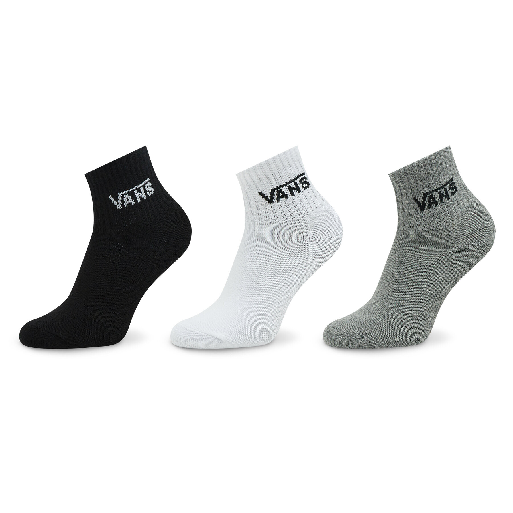 Vans 3 pár női bokazokni Half Crew Sock VN00073EIZH1 Fekete - Pepit.hu