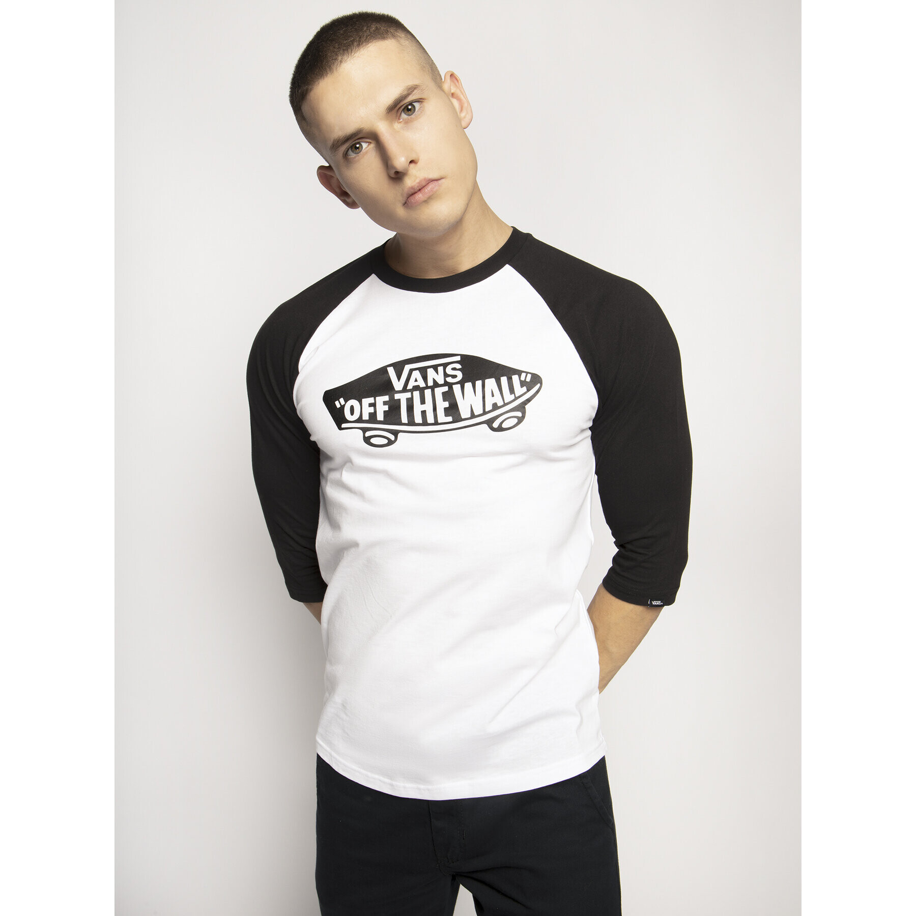 Vans Hosszú ujjú Raglan Athletic VN000XXMYB21 Fehér Slim Fit - Pepit.hu