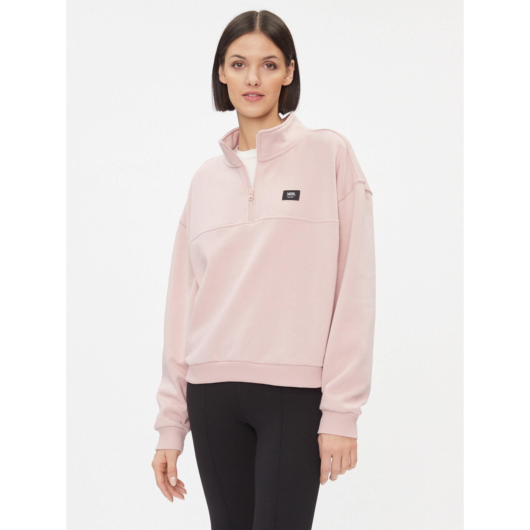 Vans Pulóver Leighton Mock Neck Fleece VN000A5VZUL1 Rózsaszín Regular Fit - Pepit.hu