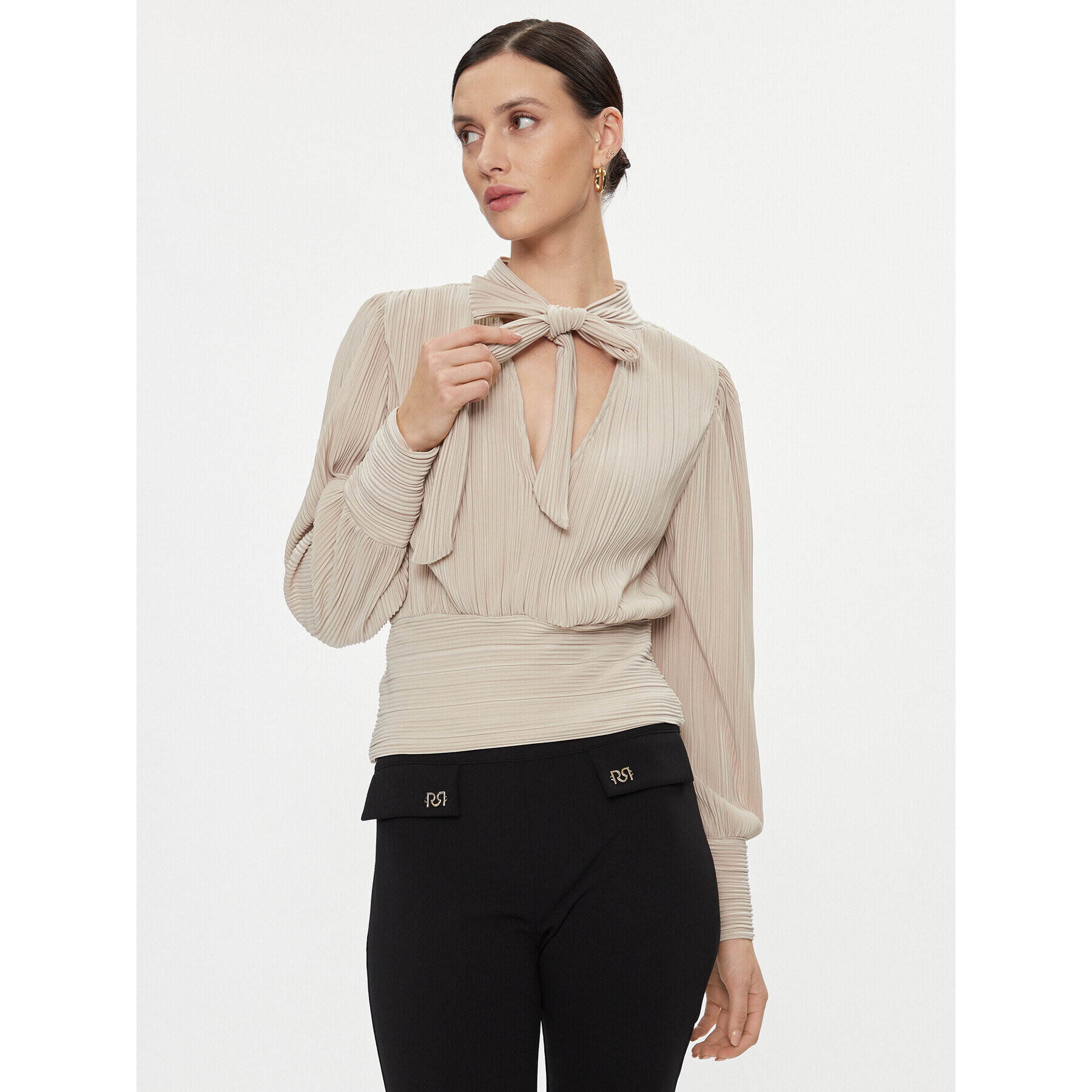 Vero Moda Blúz 10295544 Ekru Regular Fit - Pepit.hu