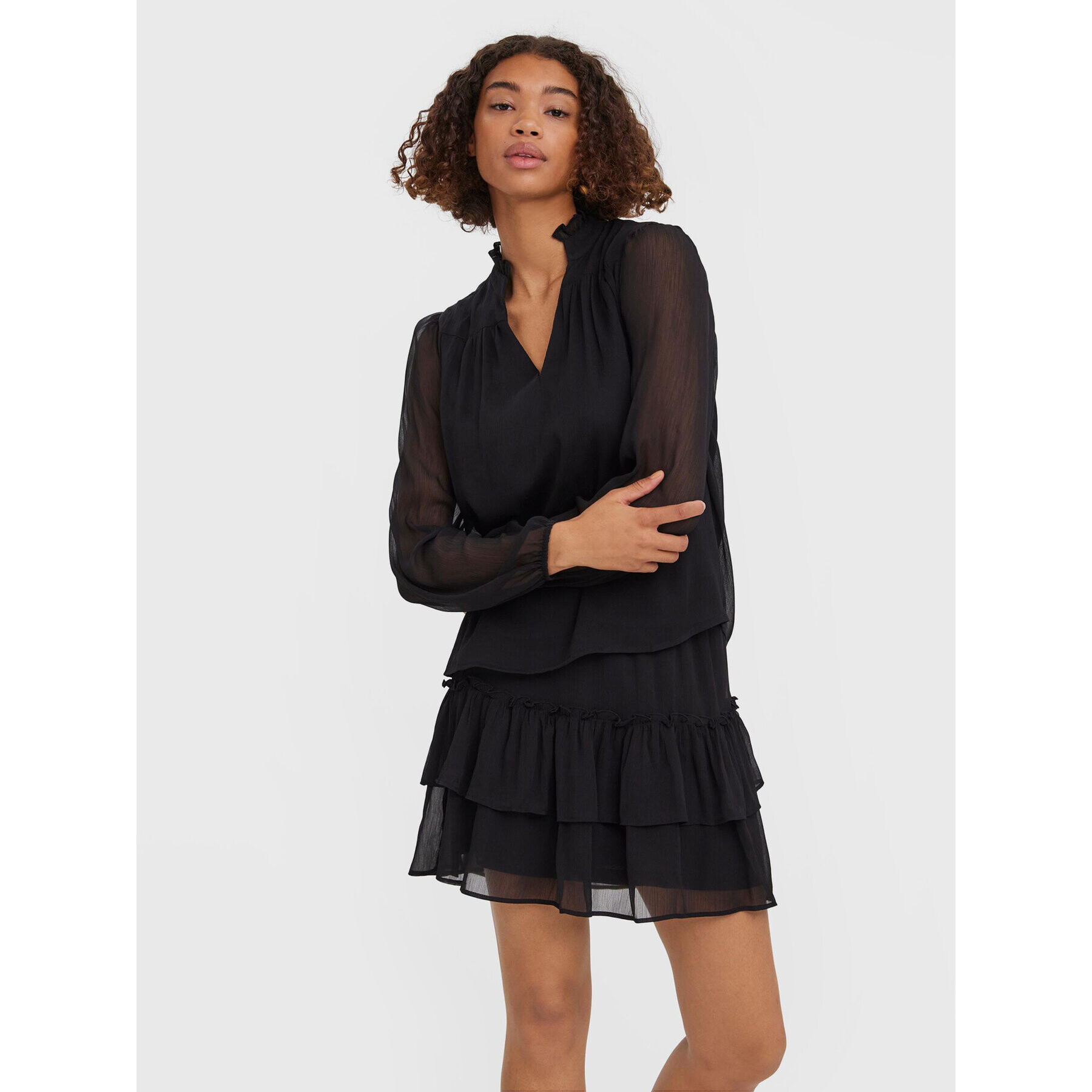 Vero Moda Blúz Kaya 10274191 Fekete Regular Fit - Pepit.hu