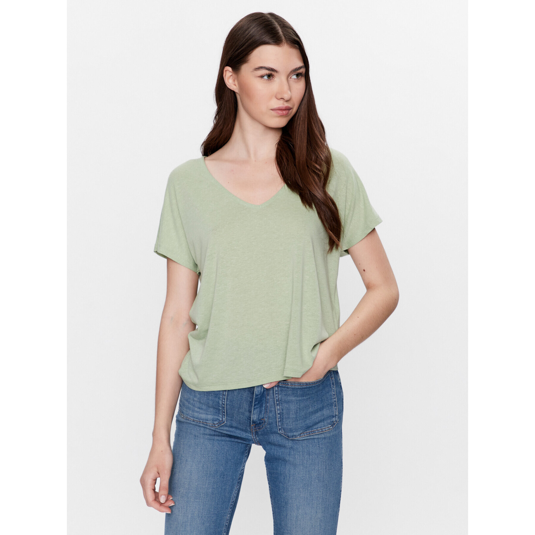 Vero Moda Blúz Marijune 10281911 Zöld Regular Fit - Pepit.hu