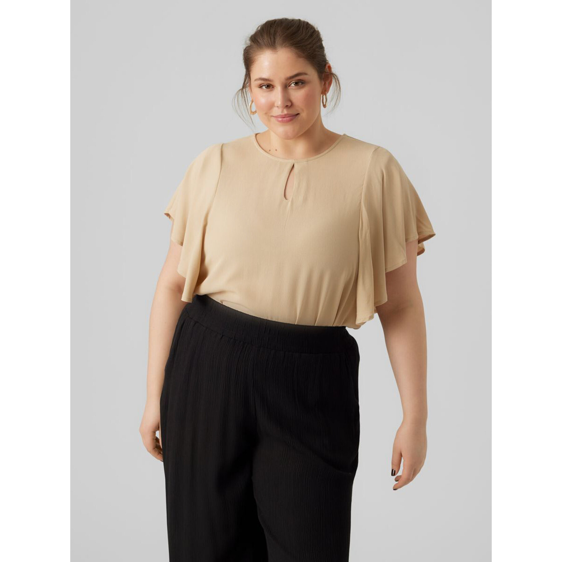 Vero Moda Curve Blúz 10294275 Barna Regular Fit - Pepit.hu