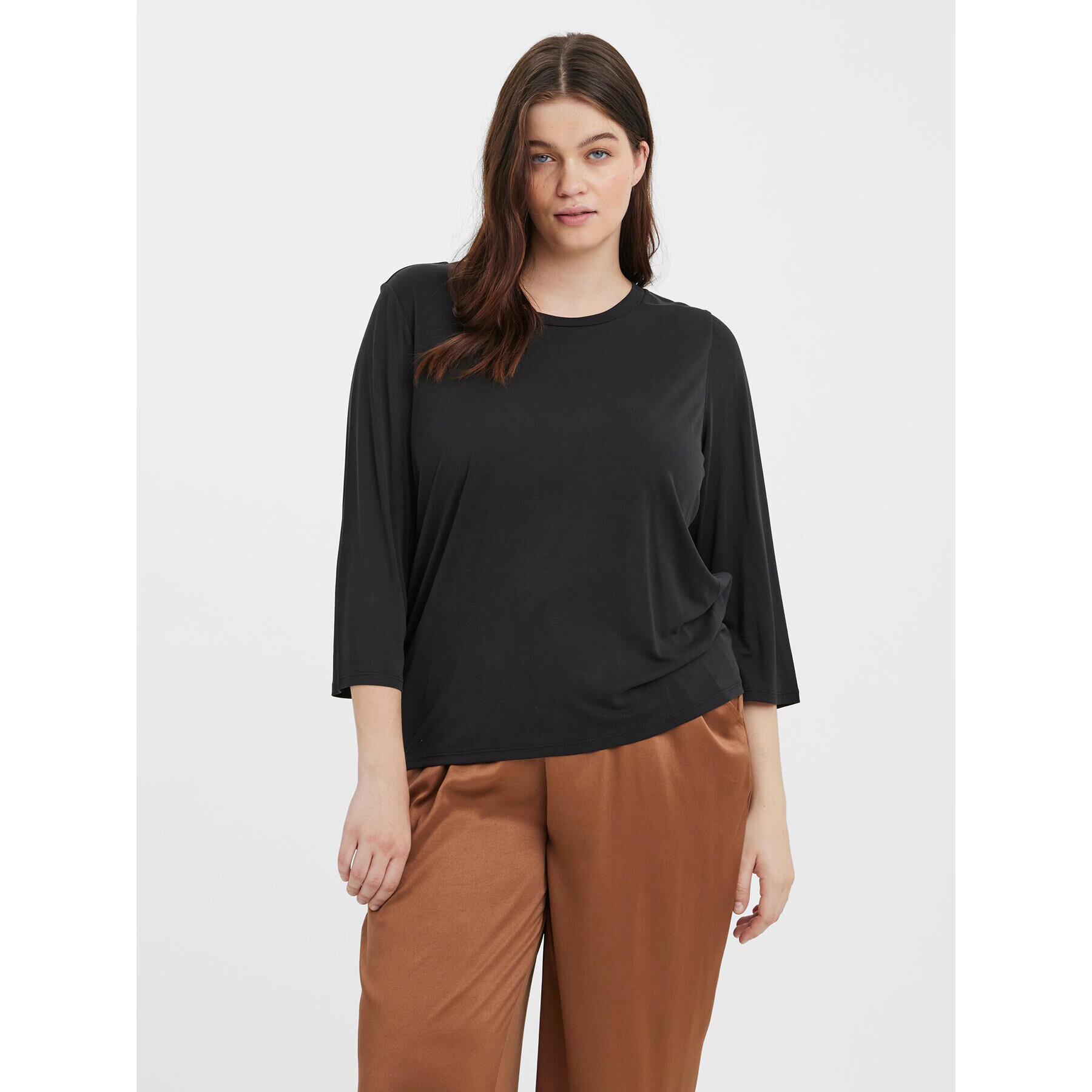 Vero Moda Curve Blúz Evabia 10279540 Fekete Regular Fit - Pepit.hu