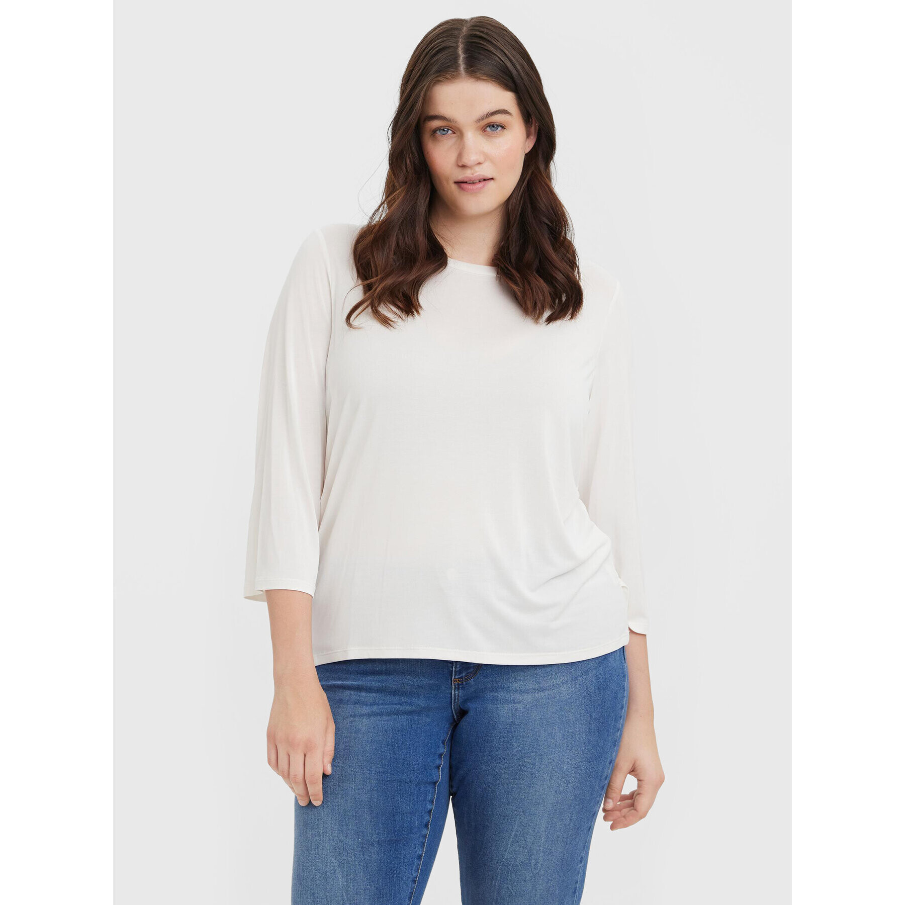 Vero Moda Curve Blúz Vebia 10279540 Fehér Regular Fit - Pepit.hu