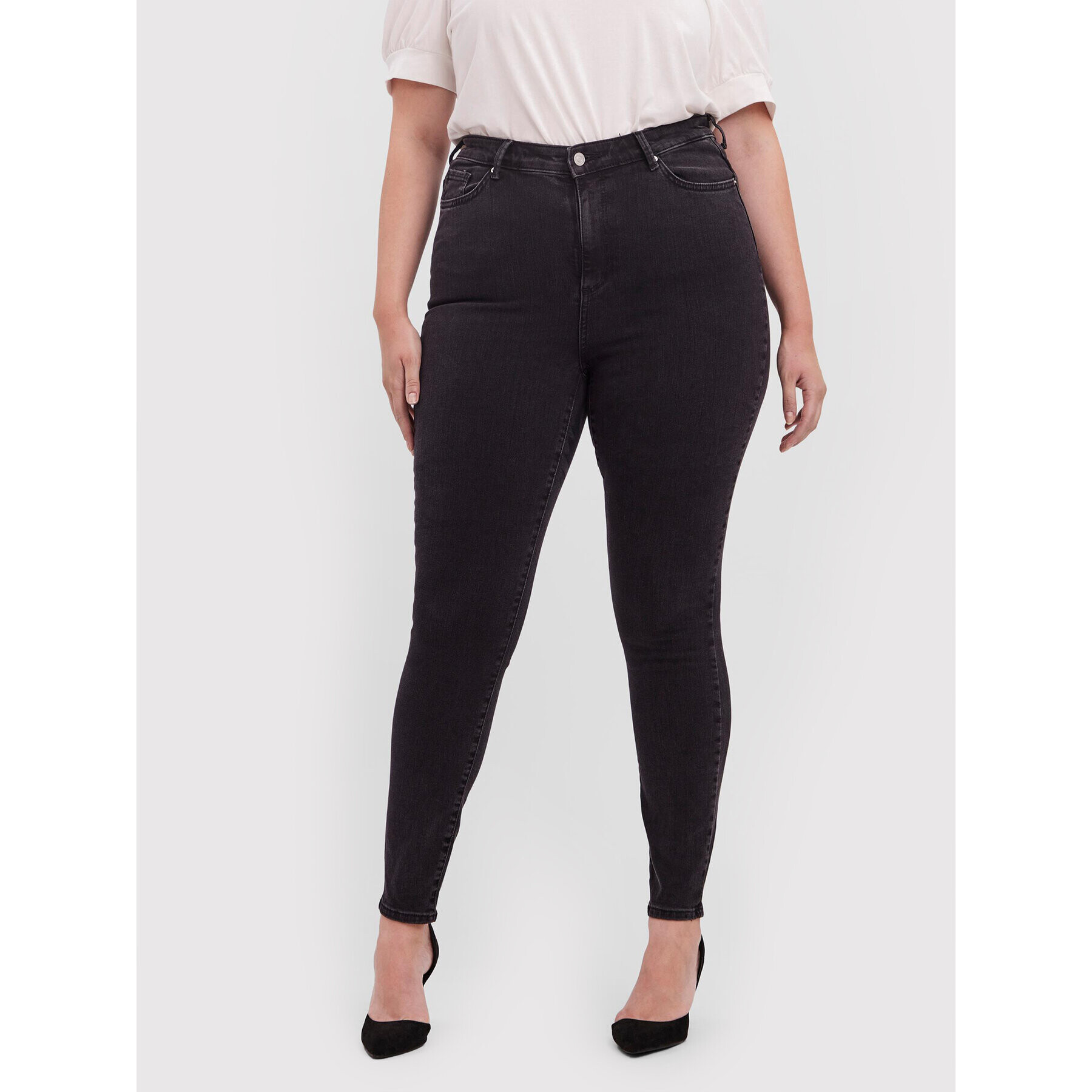 Vero Moda Curve Farmer Sophia 10256520 Fekete Skinny Fit - Pepit.hu