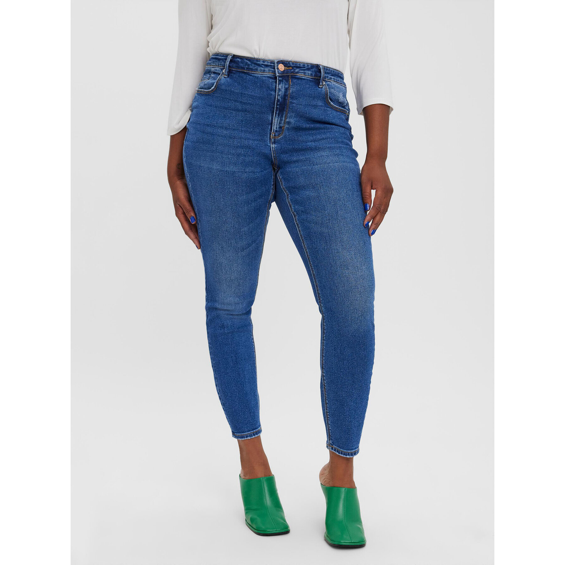 Vero Moda Curve Farmer Sophia 10273525 Kék Skinny Fit - Pepit.hu