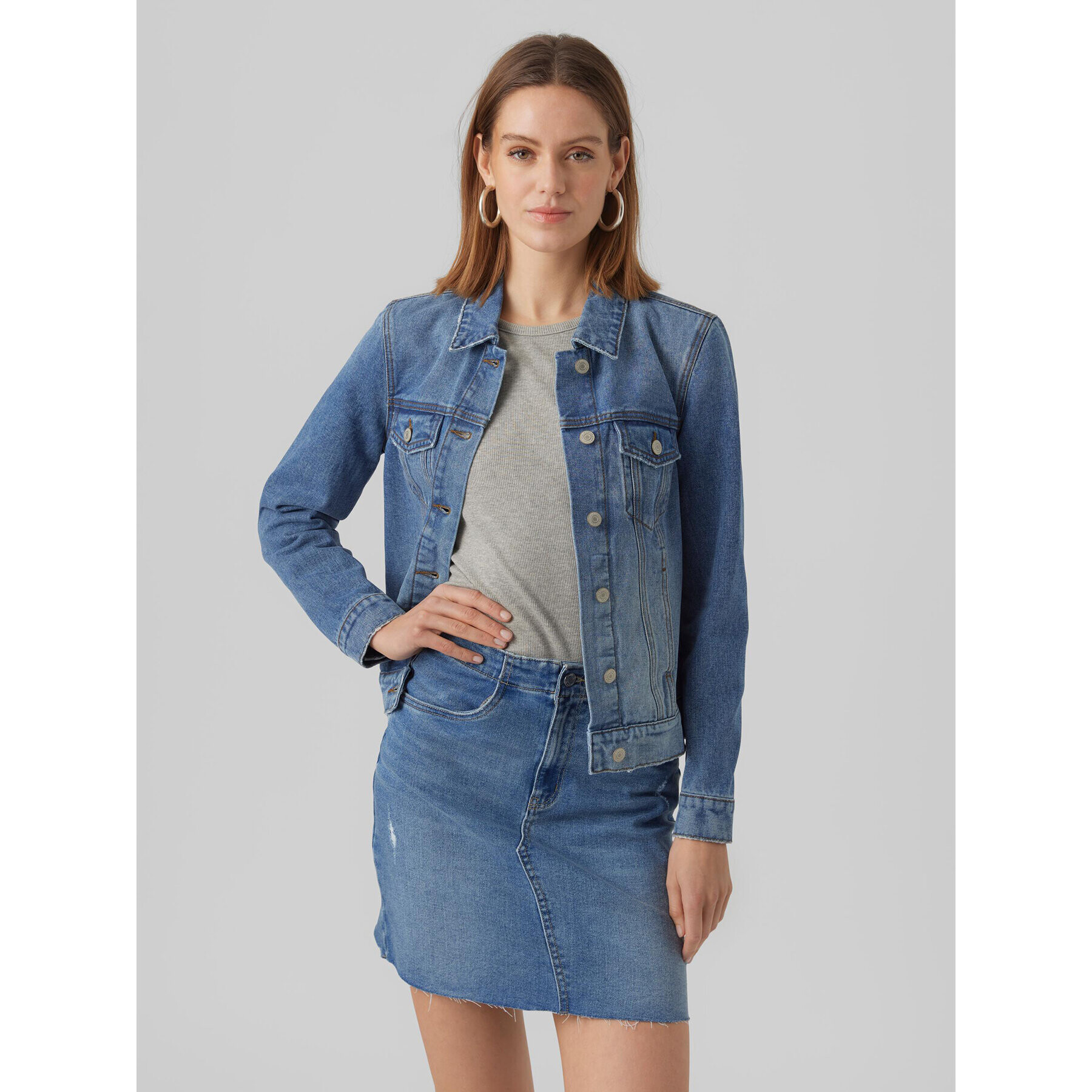 Vero Moda Farmer kabát Zorica 10279789 Kék Regular Fit - Pepit.hu