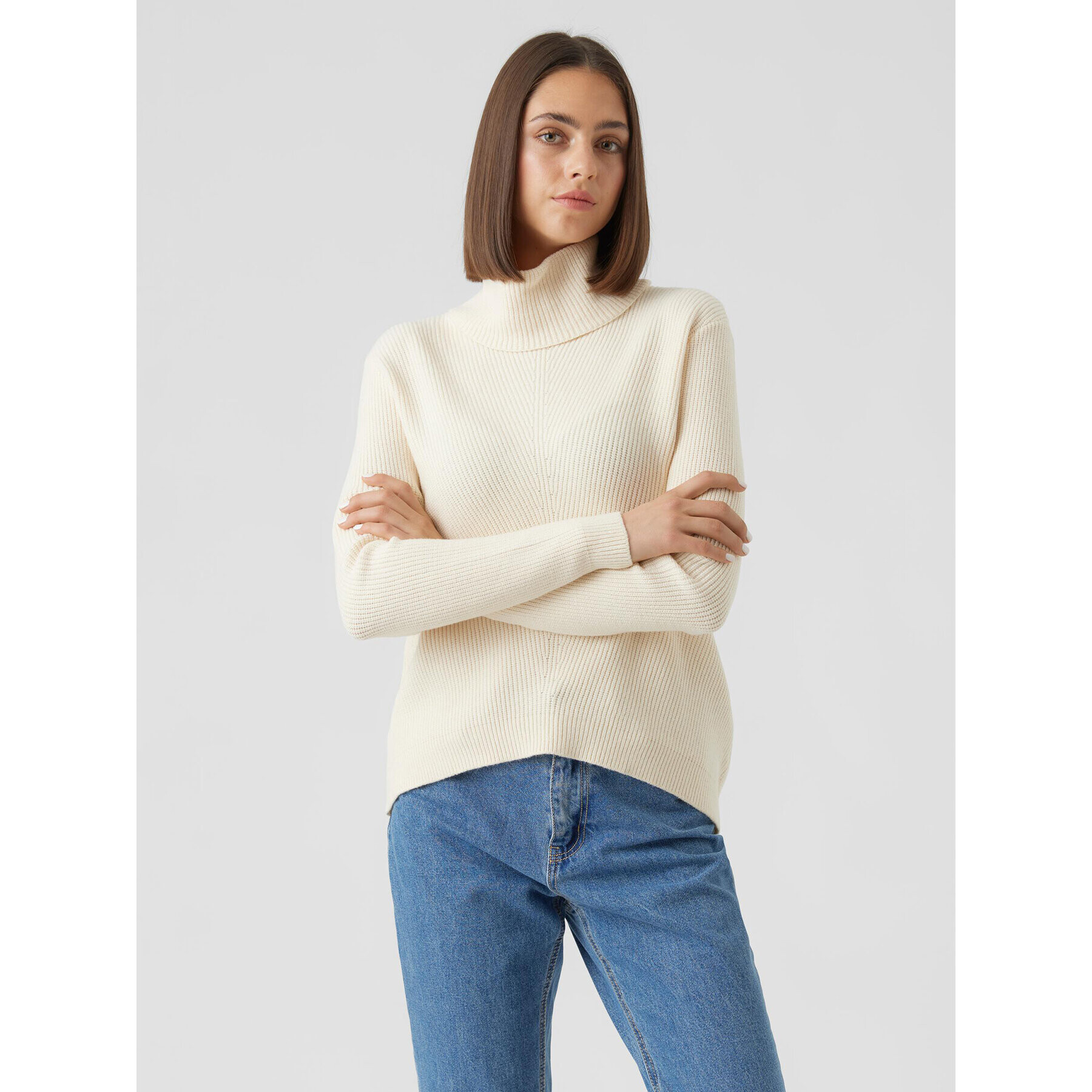 Vero Moda Garbó Holly 10268920 Ekru Relaxed Fit - Pepit.hu